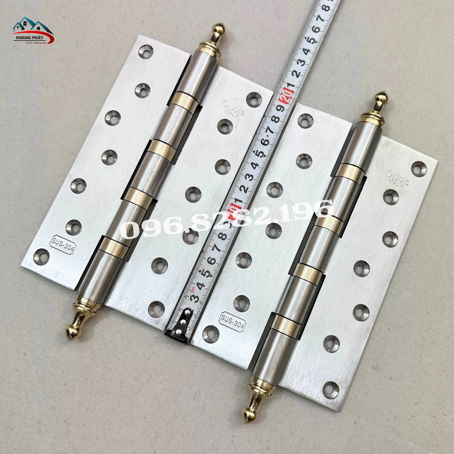 đo chiều dài lá bản lề inox N20