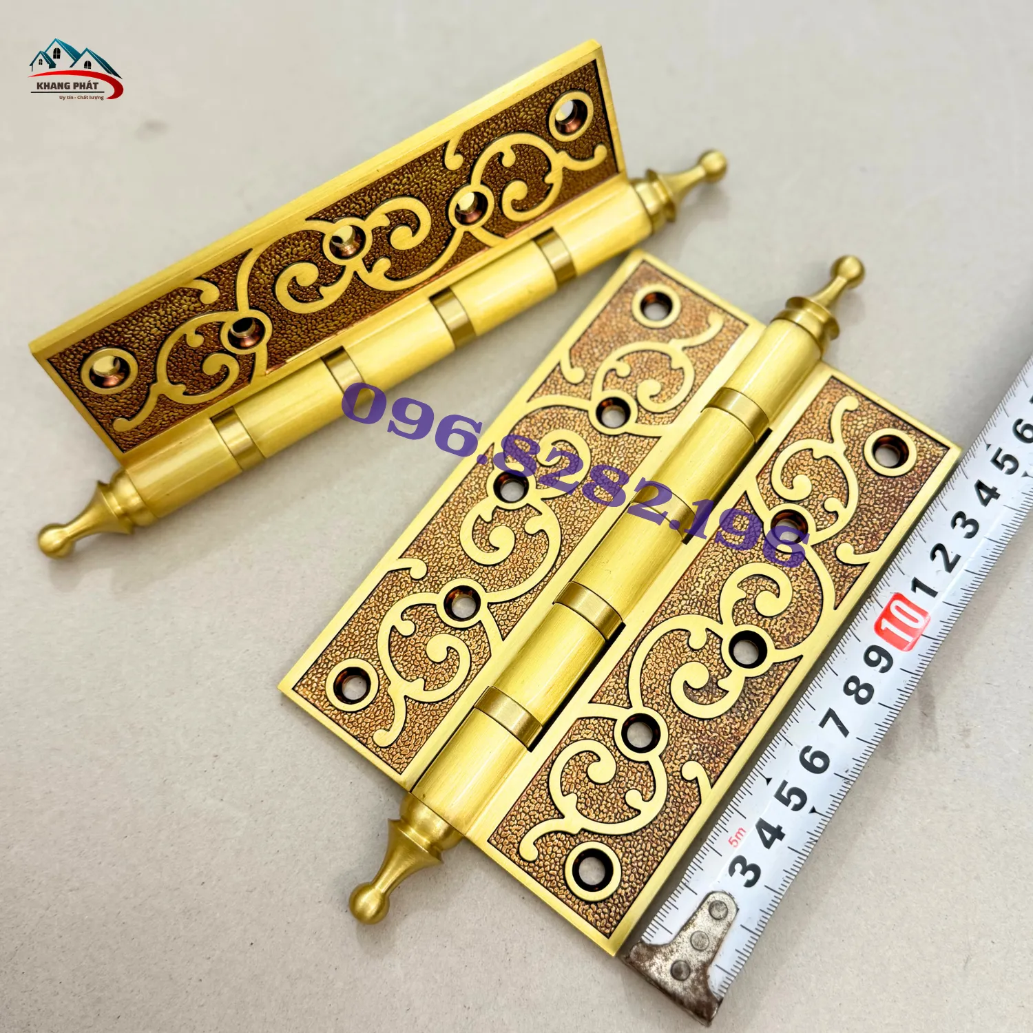 Kích thước bản lề hoa dây KP-LĐR715 dài 15cm