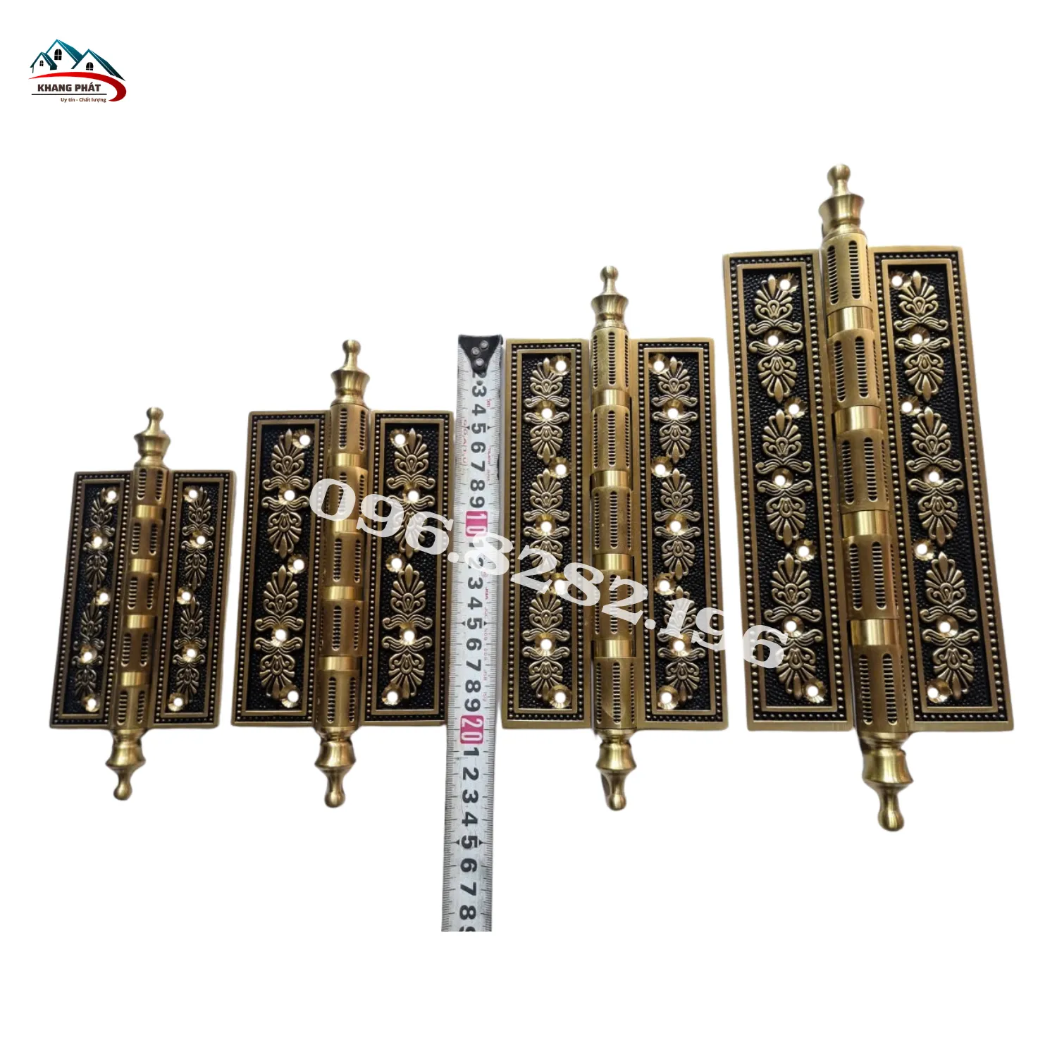 So sánh kích thước lề lá đồng cho cửa gỗ