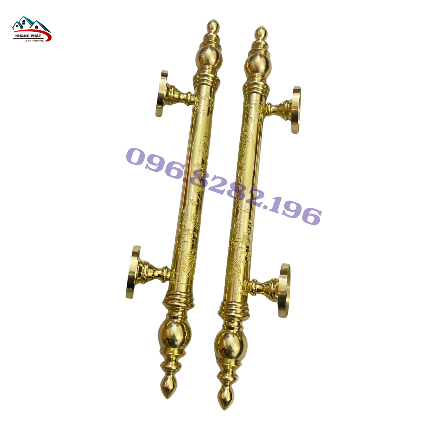 Tay kéo đồng dài 40cm phi 24mm chụp góc nghiêng