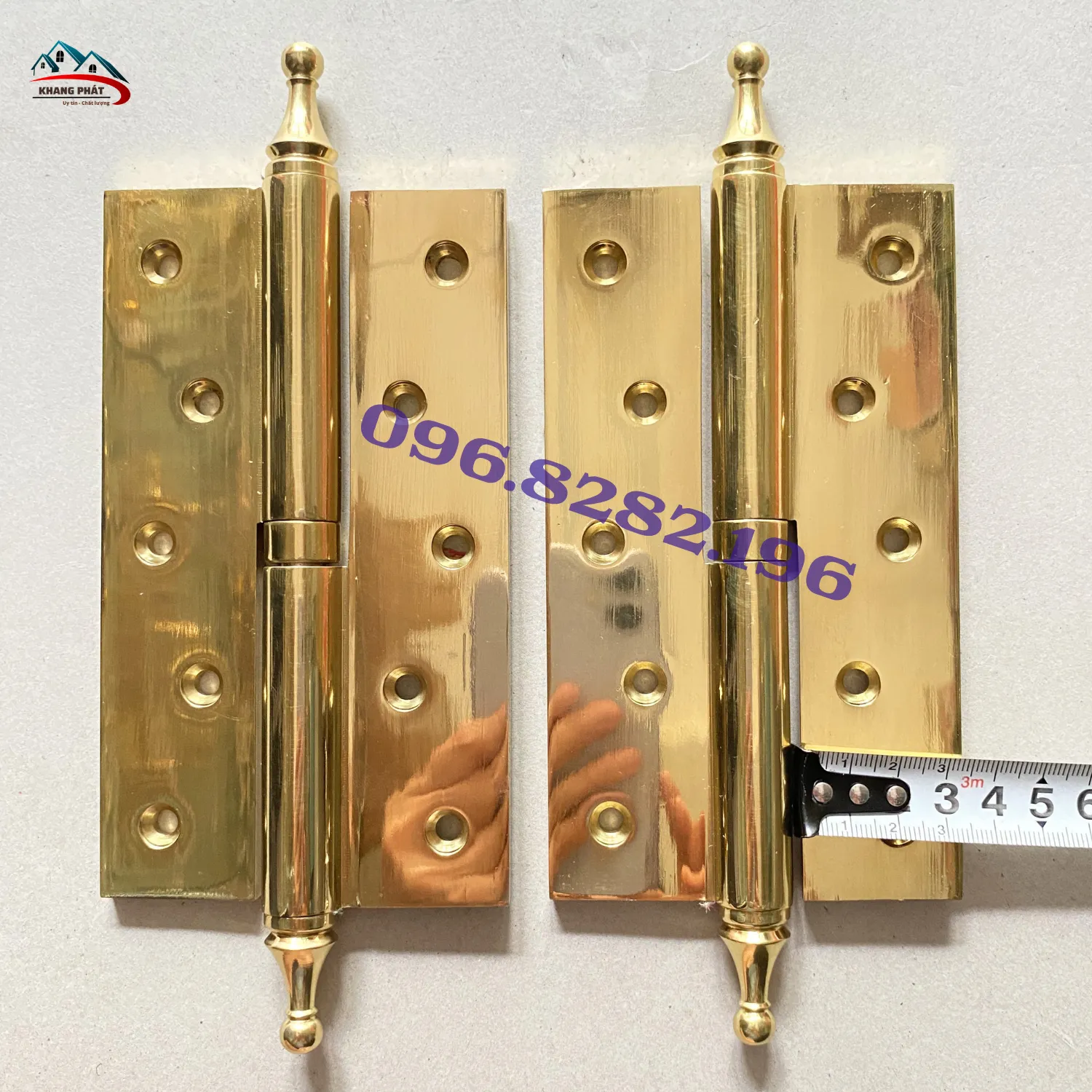 Kích thước bản lề dài 15cm rộng 3,5cm