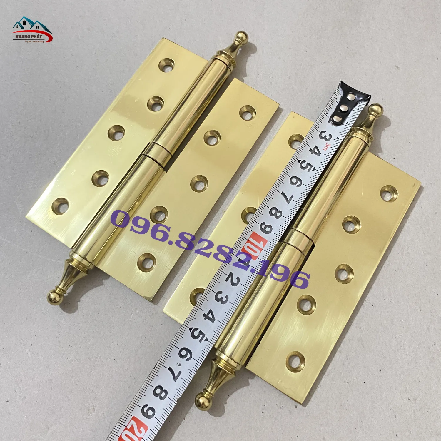 lề cối đồng 12.5cm chịu lực cho cửa gỗ nhỏ