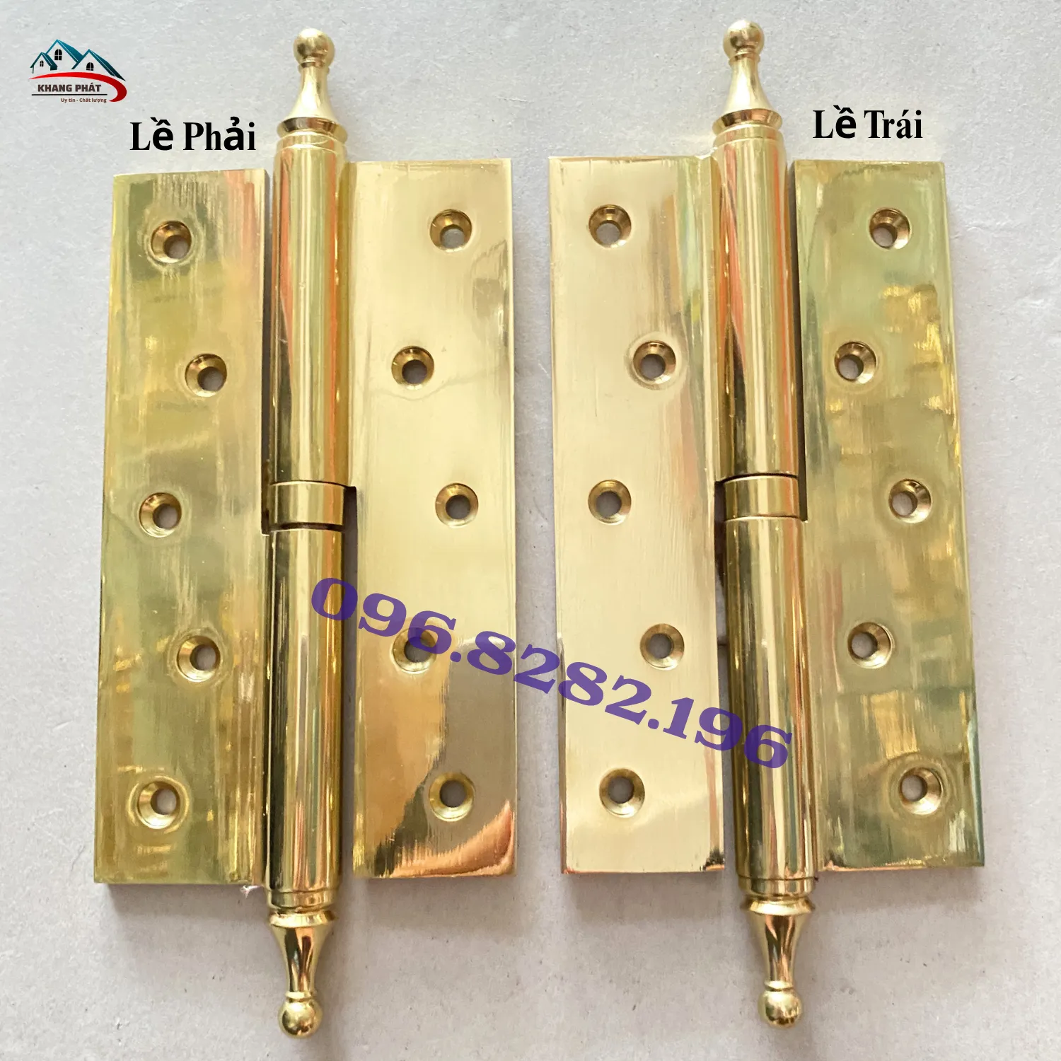 lề cối đồng 15cm chịu lực cho cửa gỗ trung bình