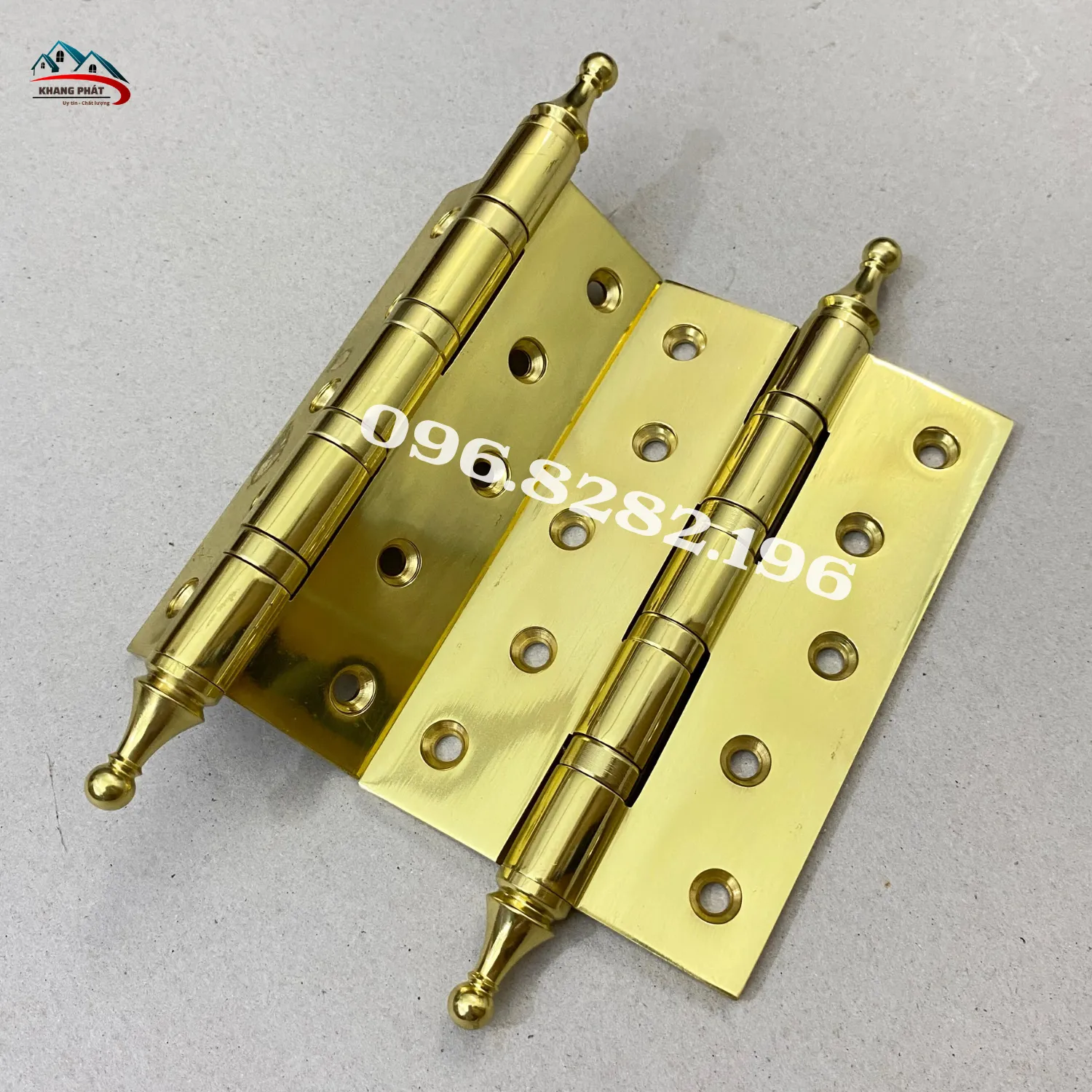 bản lề đồng trơn vàng bóng 12.5cm lề lá cửa phòng