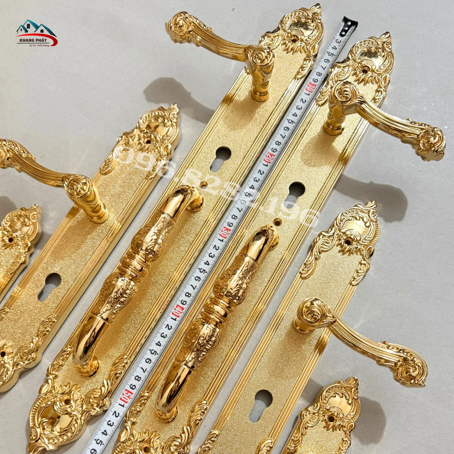 Bộ khóa đồng KP6161 25cm 38cm 60cm chụp nghiêng thực tế