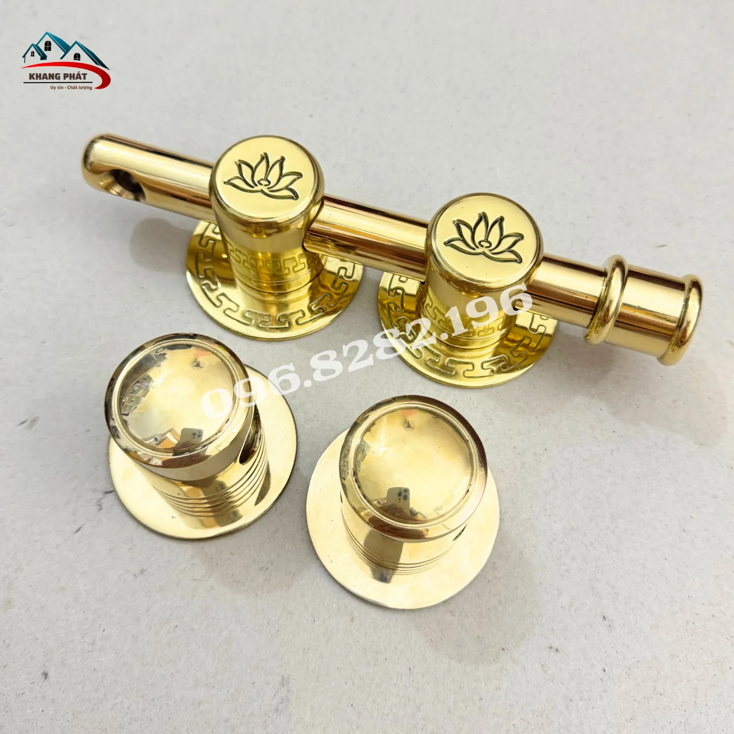 bộ chuỳ đồng hoa sen và chuỳ đồng trơn 39mm
