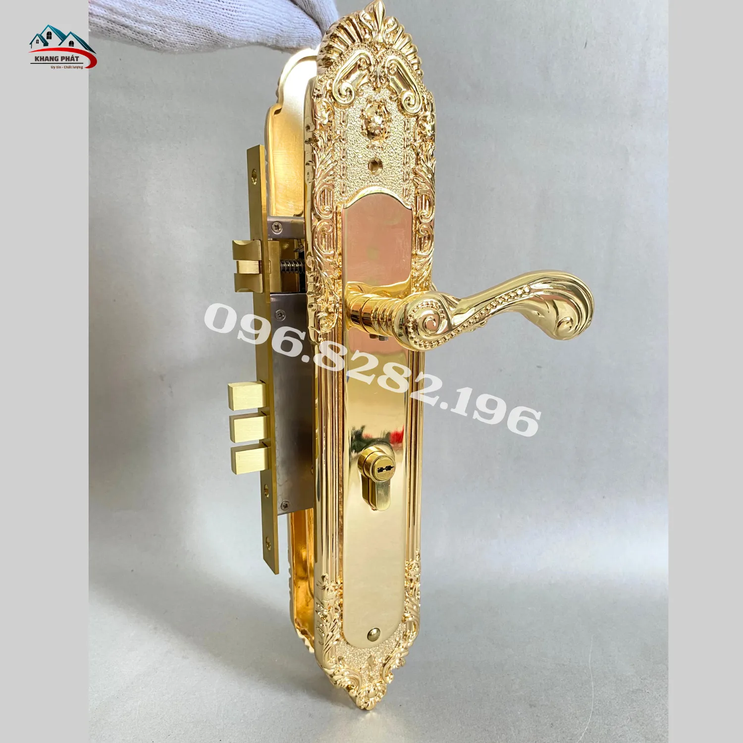 bộ khóa cửa đồng KP1818 hoàn chỉnh