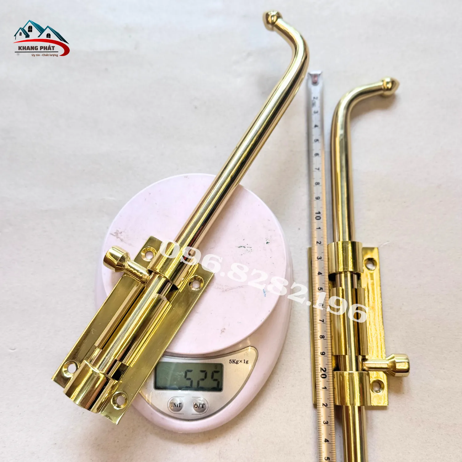Chốt cửa đồng nguyên khối trọng lượng đầm chắc