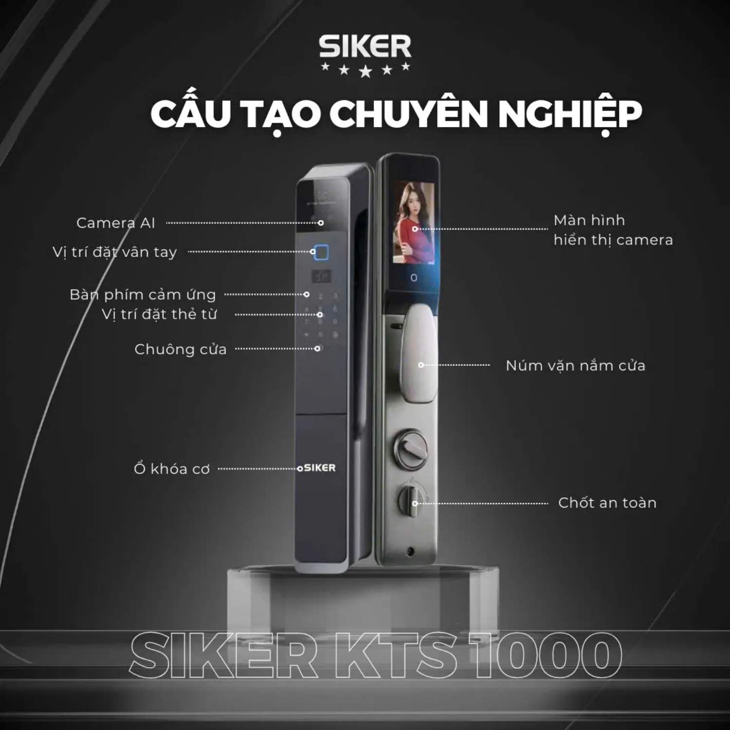cấu tạo khóa cửa thông minh cao cấp