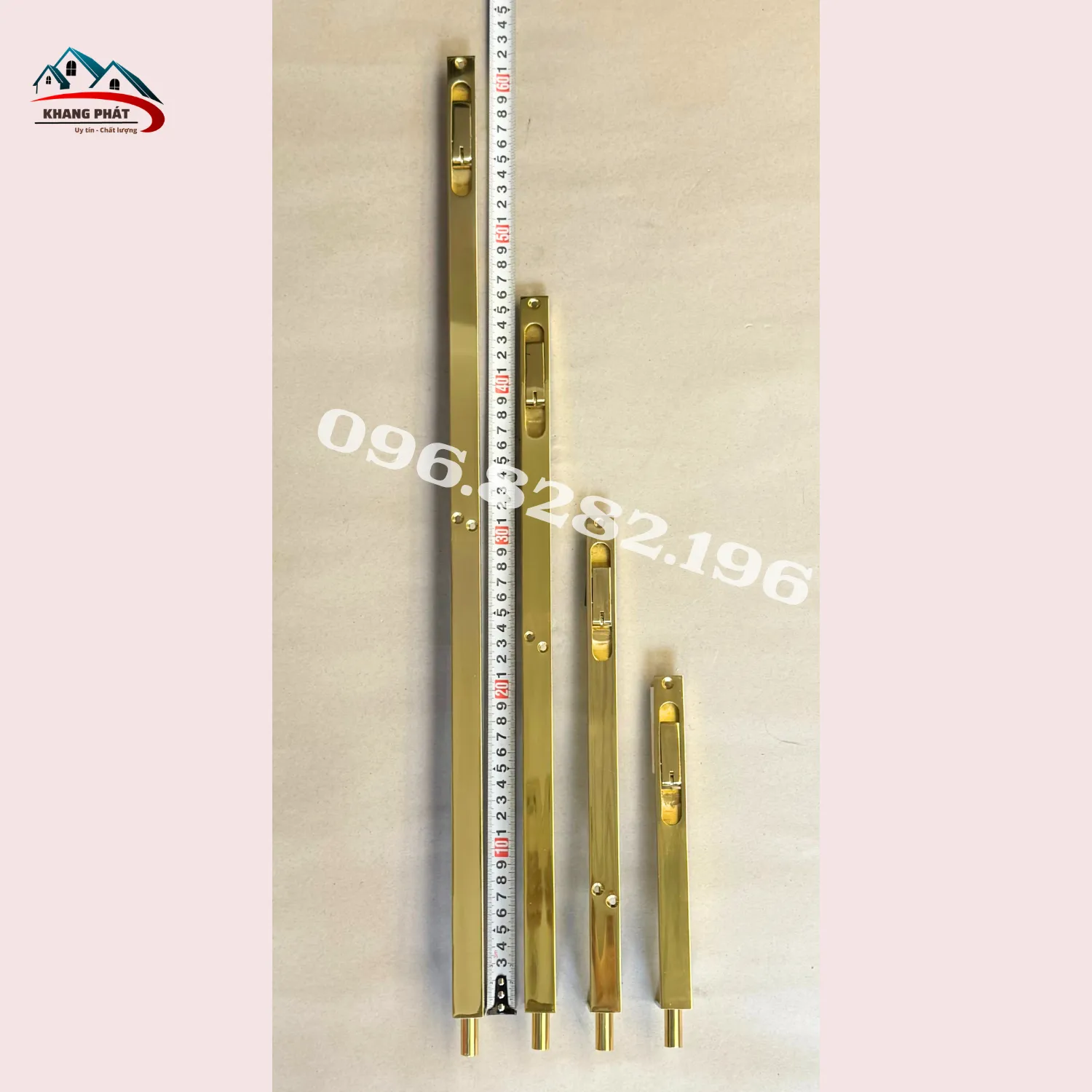 Mẫu chốt âm cửa gỗ bằng đồng dài 45cm