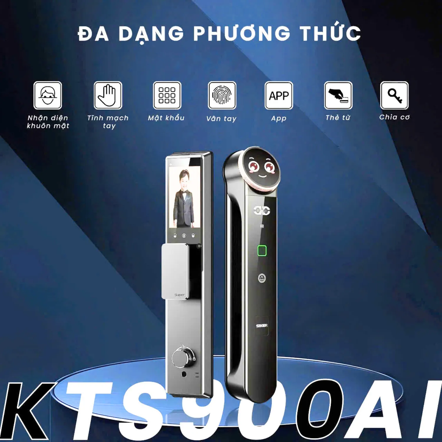Đa dạng phương thức mở trên khóa thông minh Siker