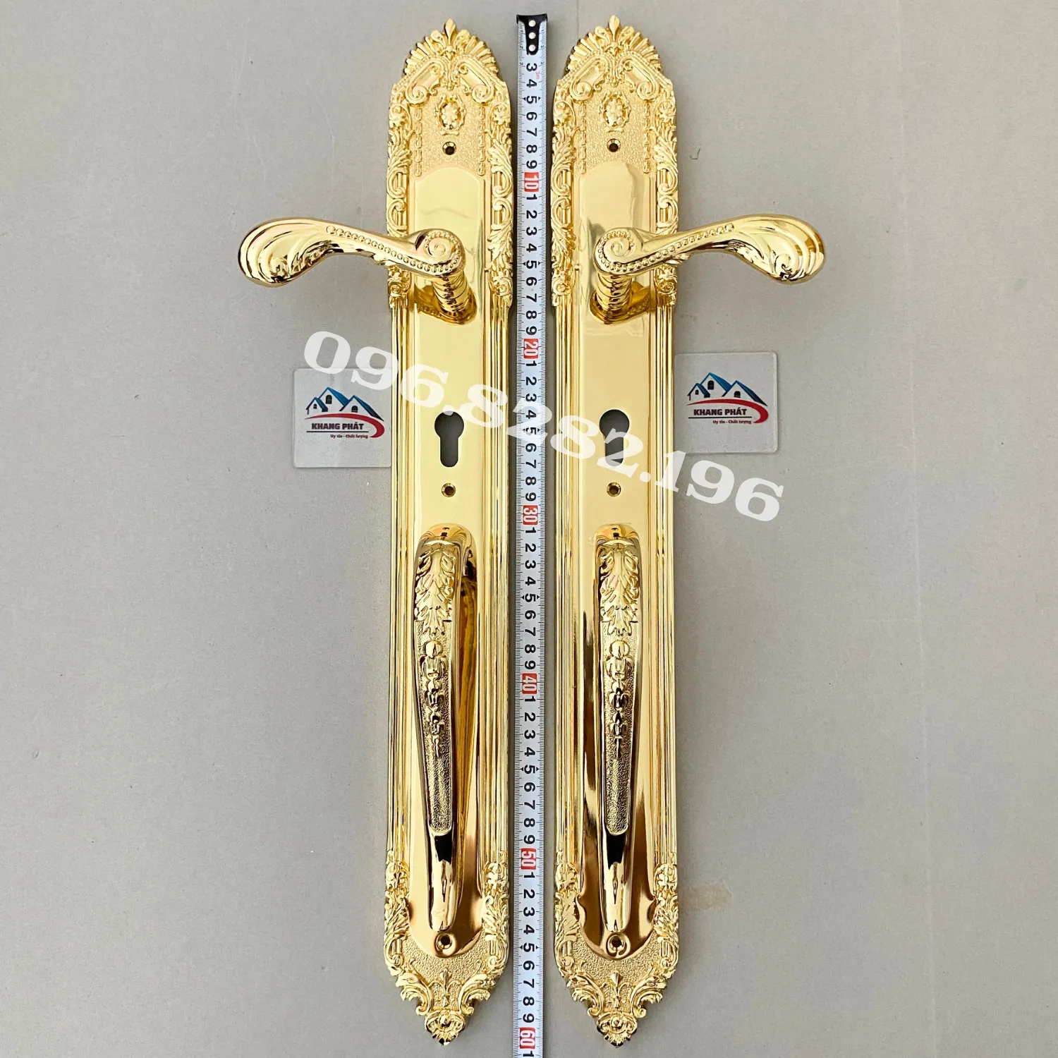 khóa cửa đồng mạ vàng dài 60cm