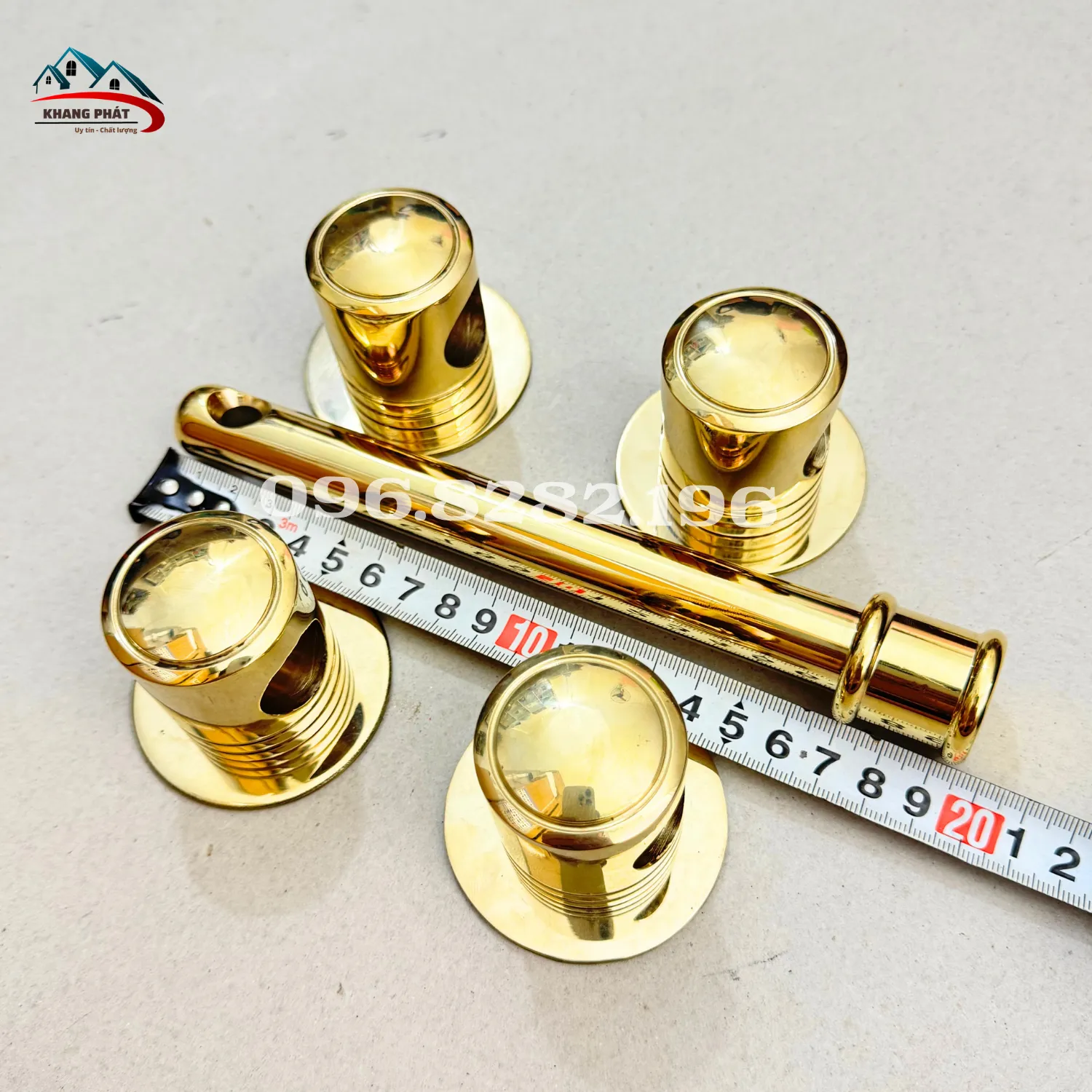 then cài cửa đồng dài 195mm