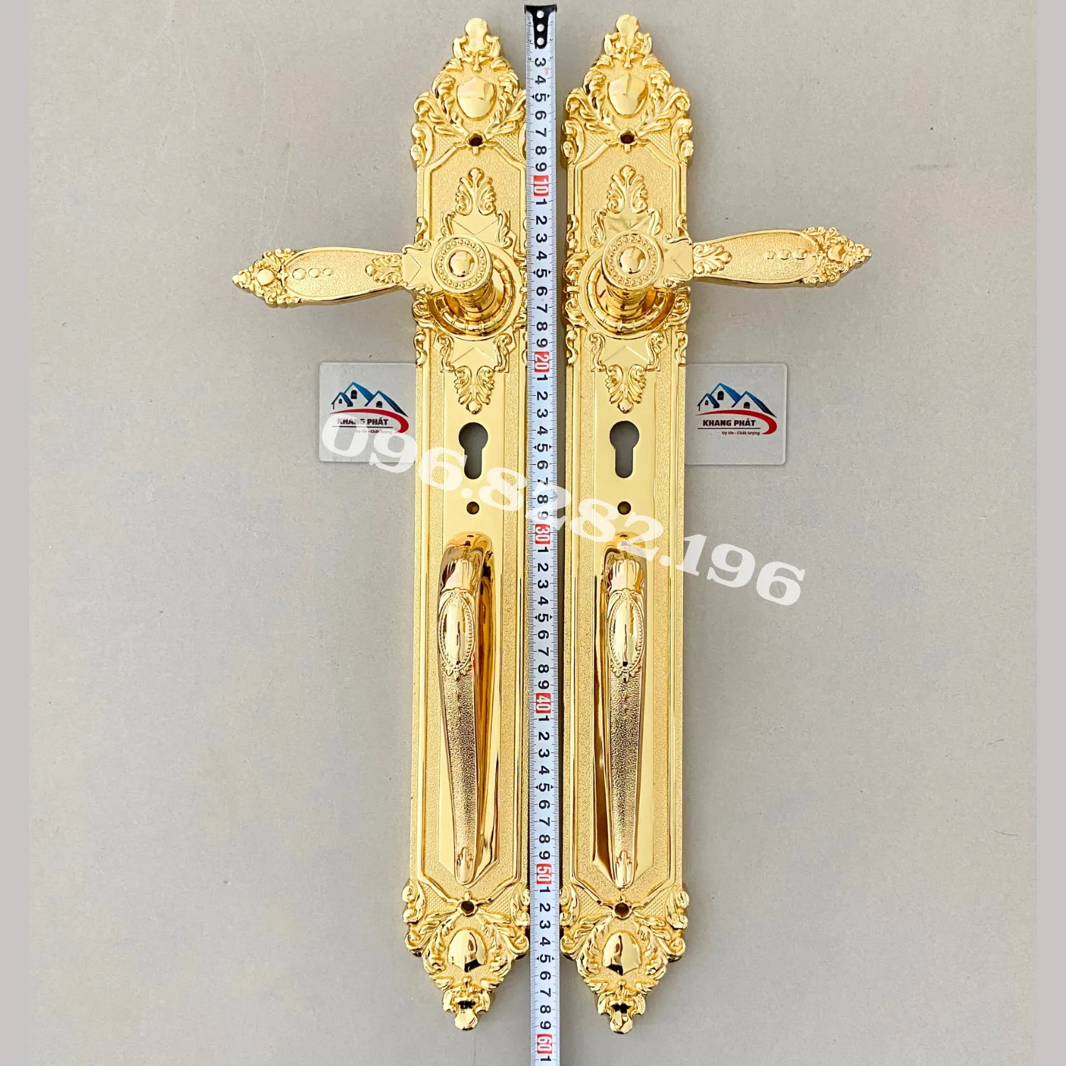 khóa cửa đồng KP3939 60cm đo kích thước