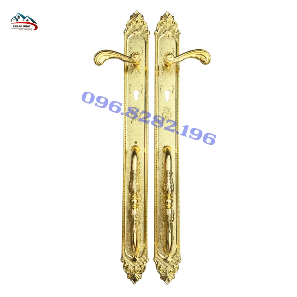 Khoá đại sảnh bằng đồng dài 80cm màu vàng 24K