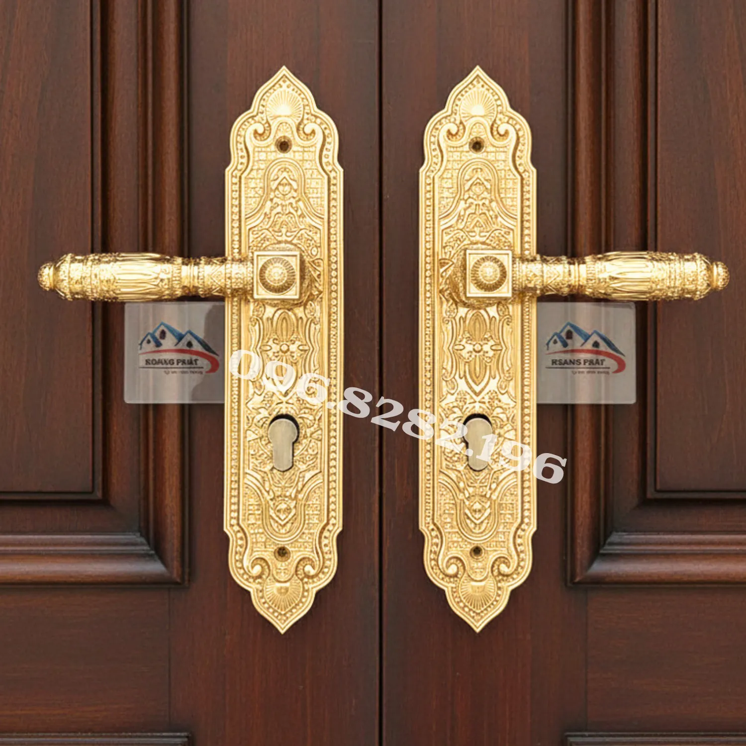 Khoá cửa chính KP999 lắp trên cửa gỗ tự nhiên