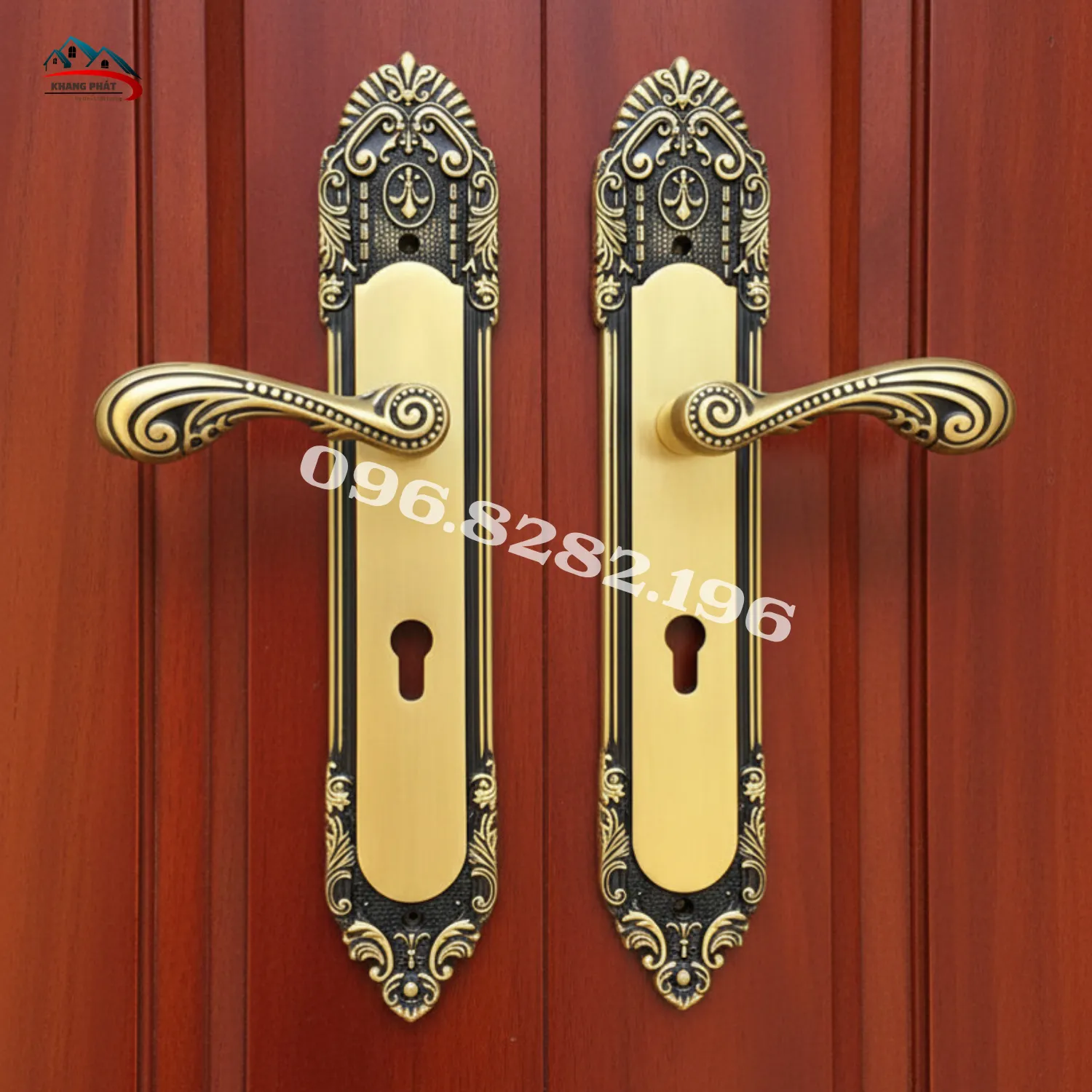 Lắp đặt khóa cửa chính tay gạt màu đen KP1818-40-DFS