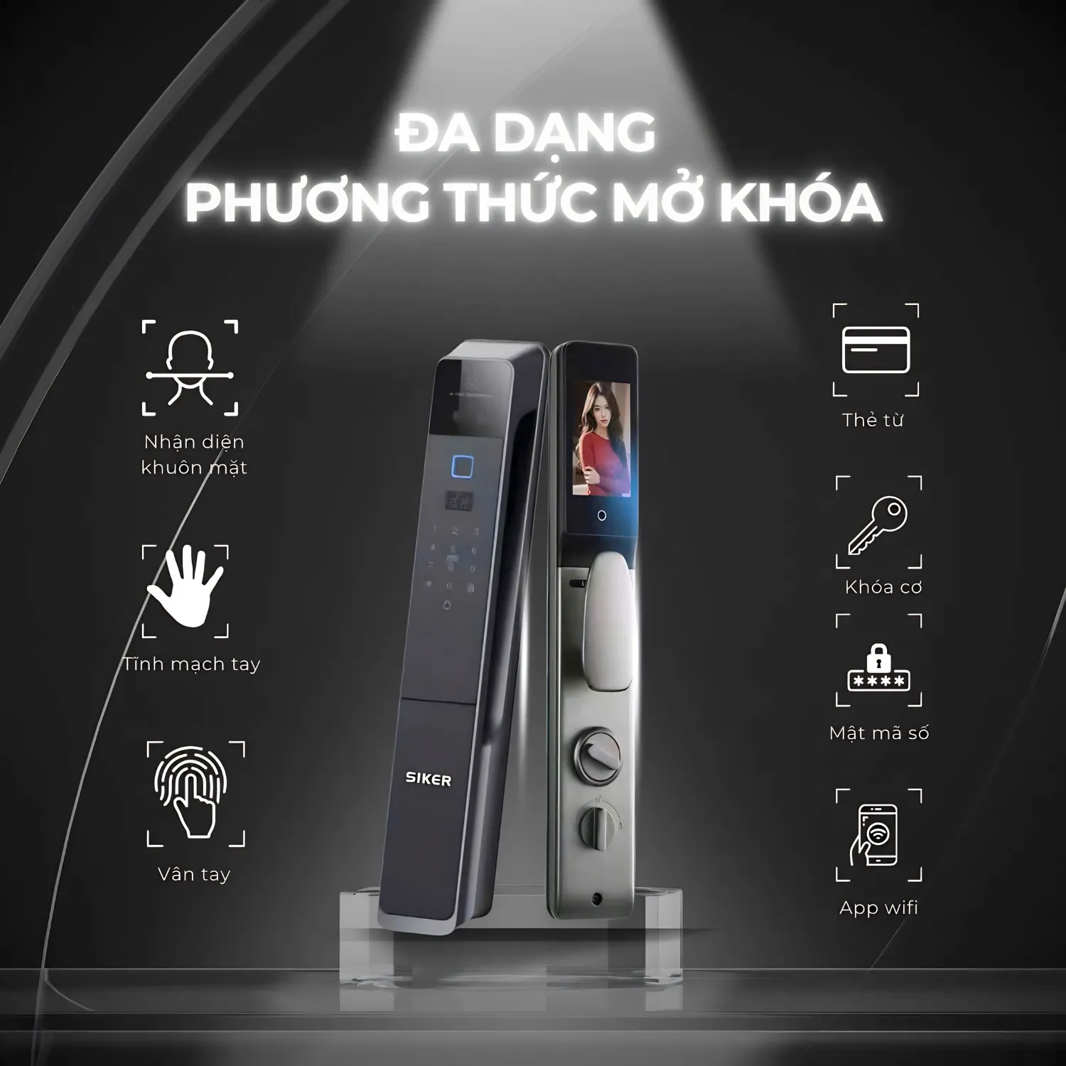 phương thức mở khóa đa dạng
