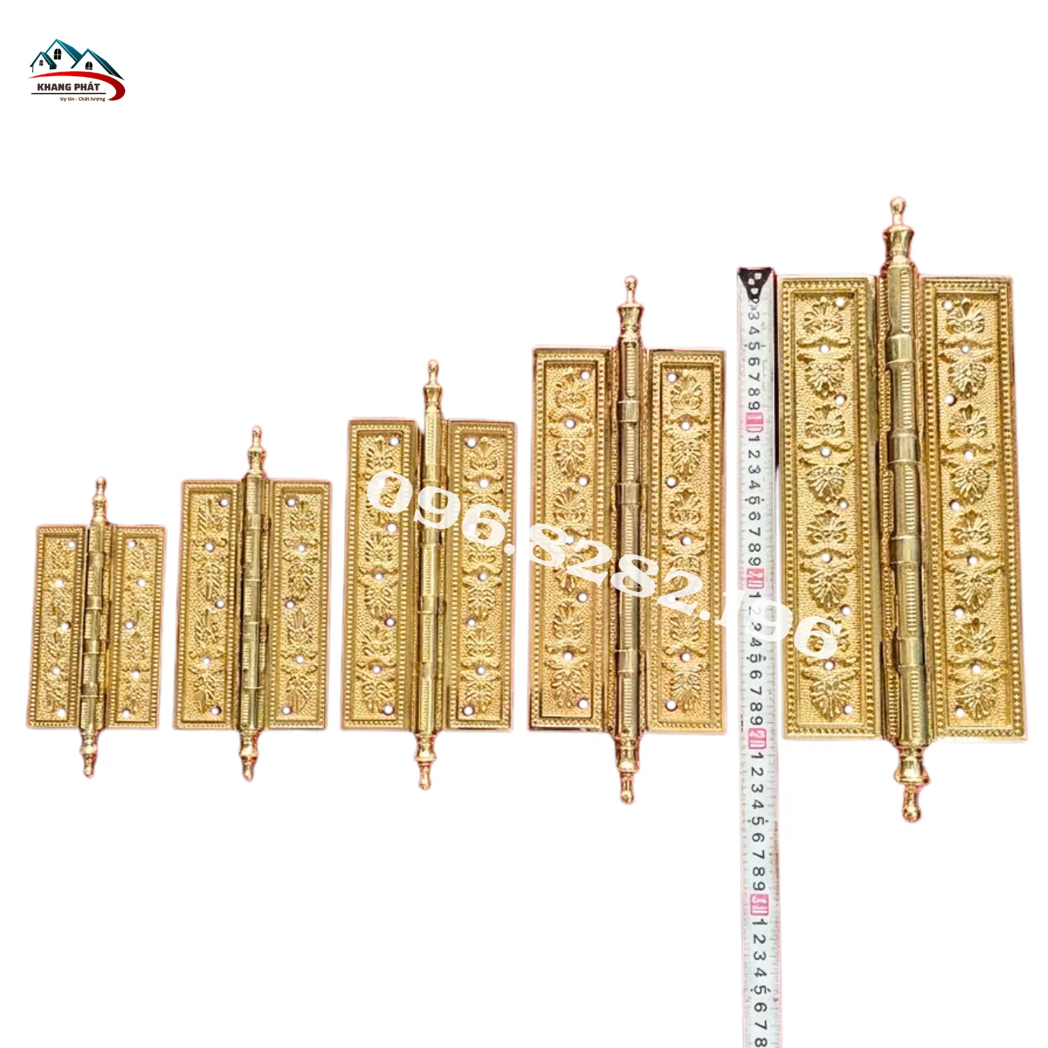 Bản lề đồng mạ vàng 24k