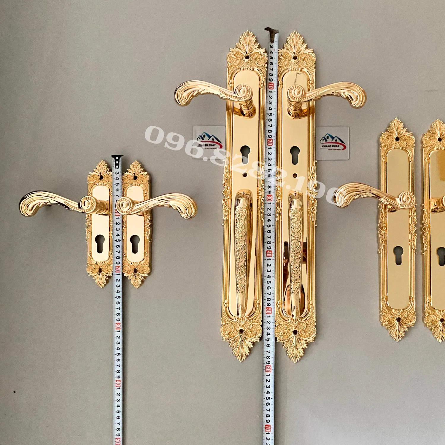 Tổng hợp bộ khóa cửa tay gạt bằng đồng mạ vàng 24K thực tế
