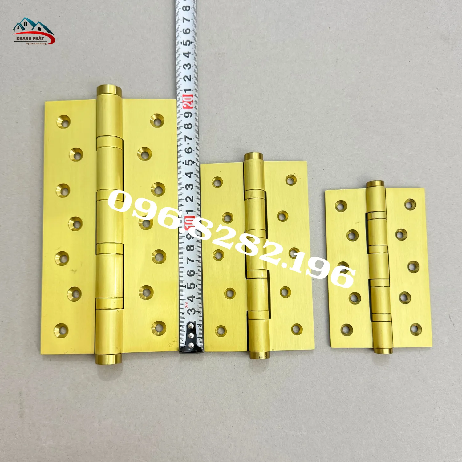 So sánh kích thước các mẫu bản lề chịu lực bằng đồng
