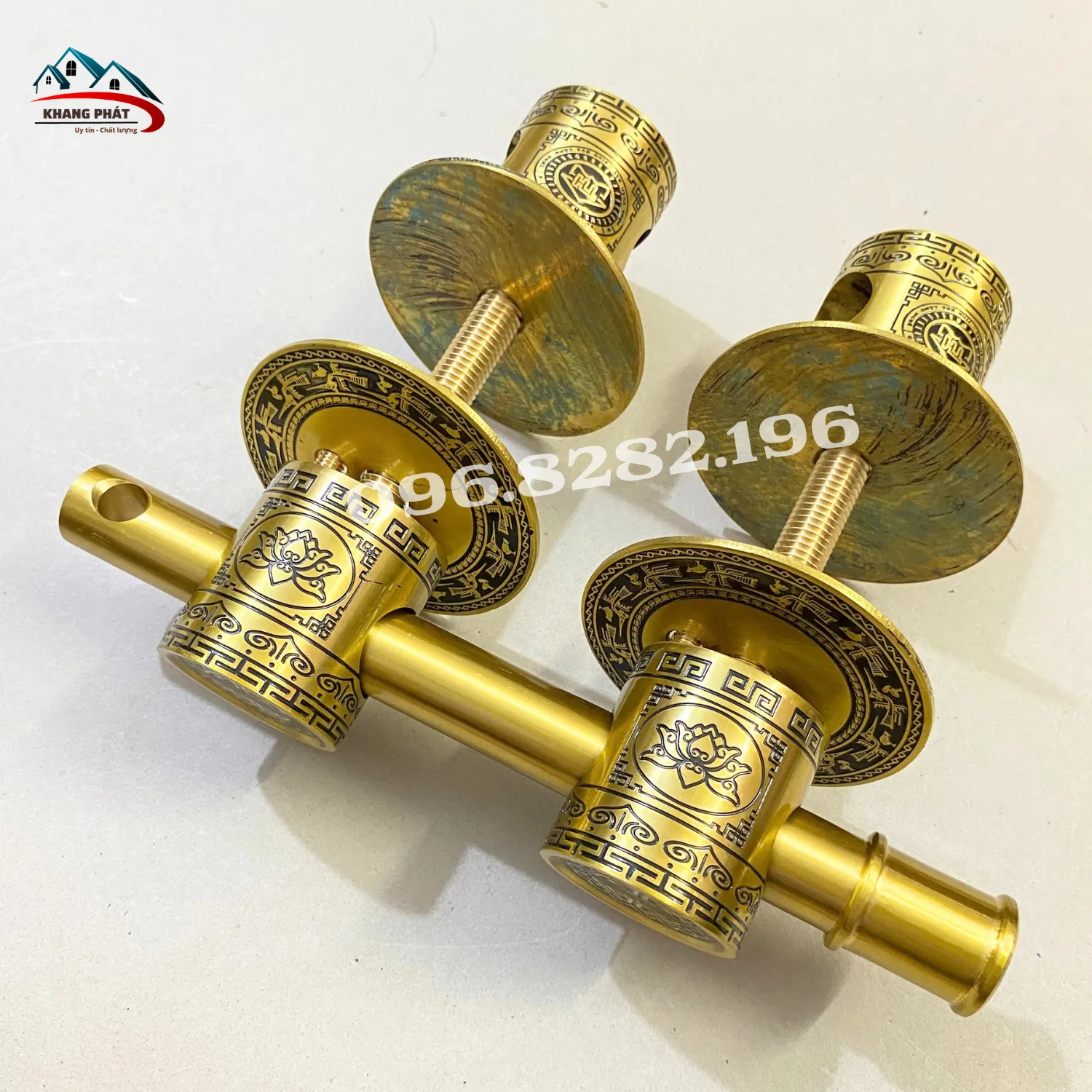 Chi tiết ren và trục liên kết bộ chùy đồng