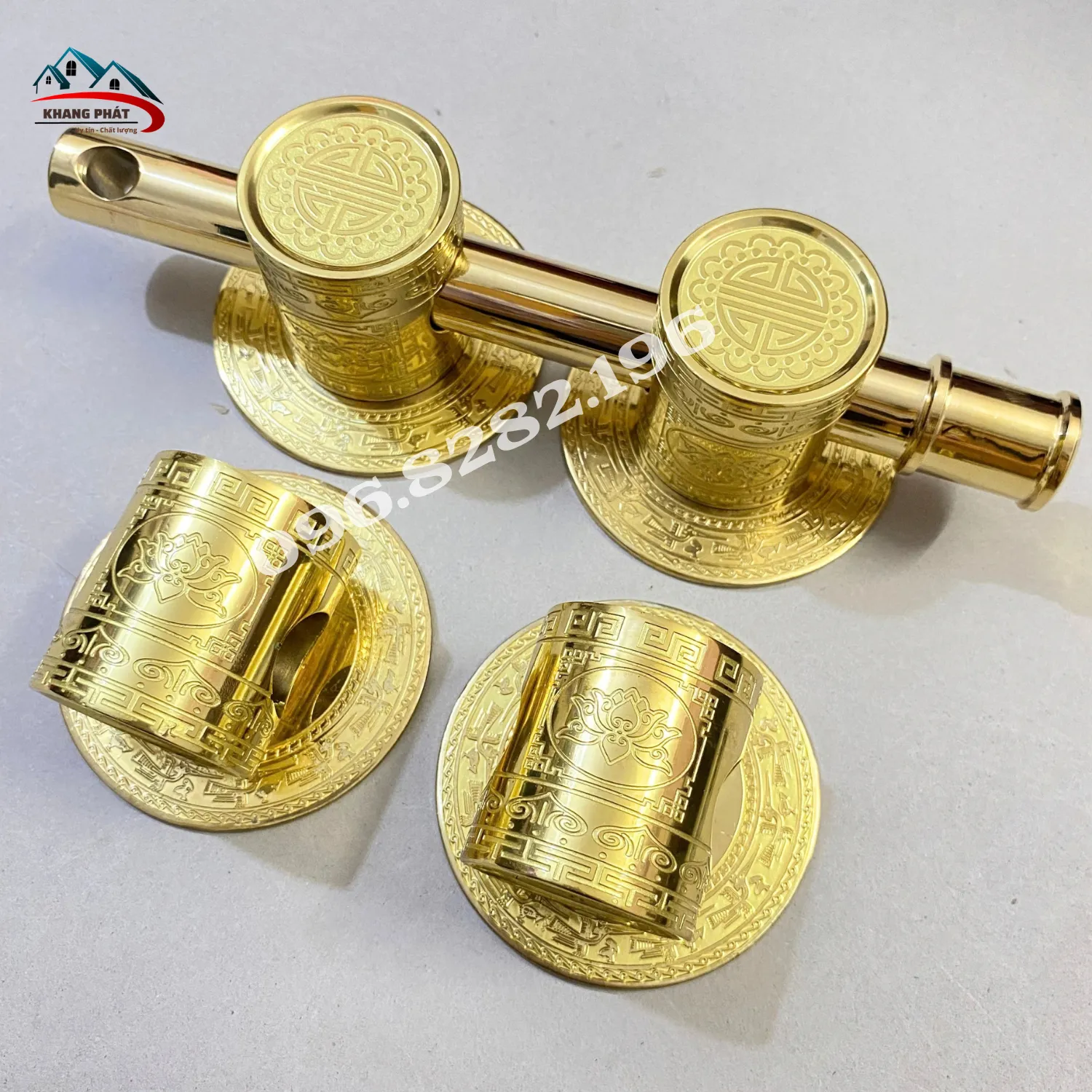 Góc nghiêng chùy đồng KP-CĐHV50B thể hiện độ nổi hoa văn