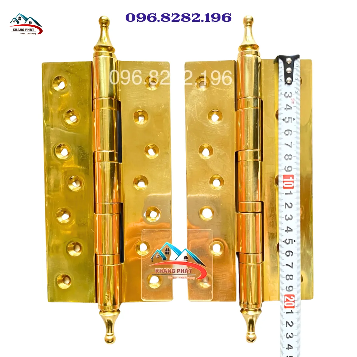 Bản lề lá bằng đồng thau cửa gỗ đại sảnh 20cm KP355