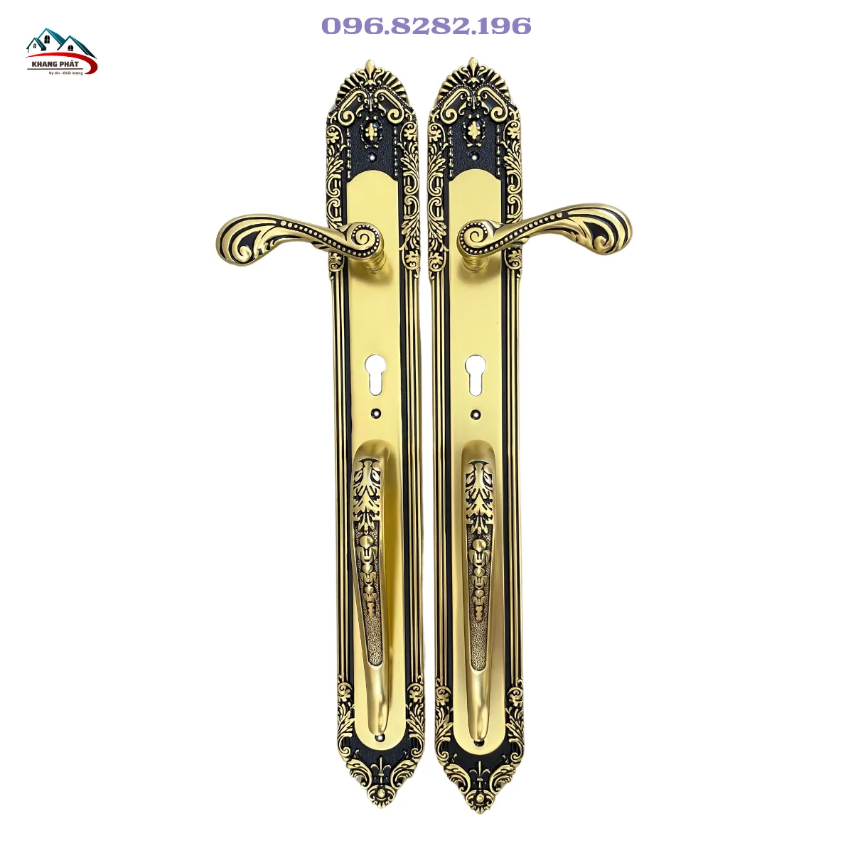 Khóa cửa đại sảnh bằng đồng KP1818 DFS 60cm