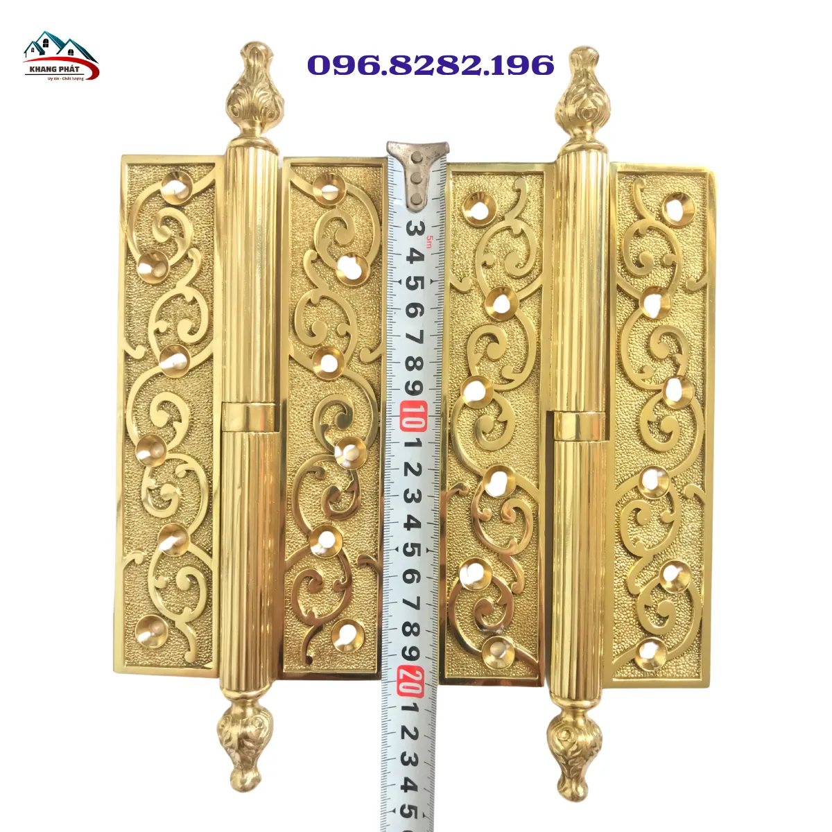 Bản lề cối bằng đồng thau cửa gỗ đại sảnh 20cm KP352