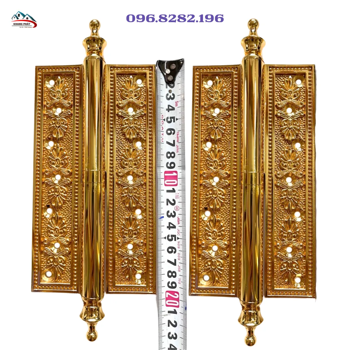 Bản lề cối bằng đồng thau cửa gỗ đại sảnh 20cm KP362
