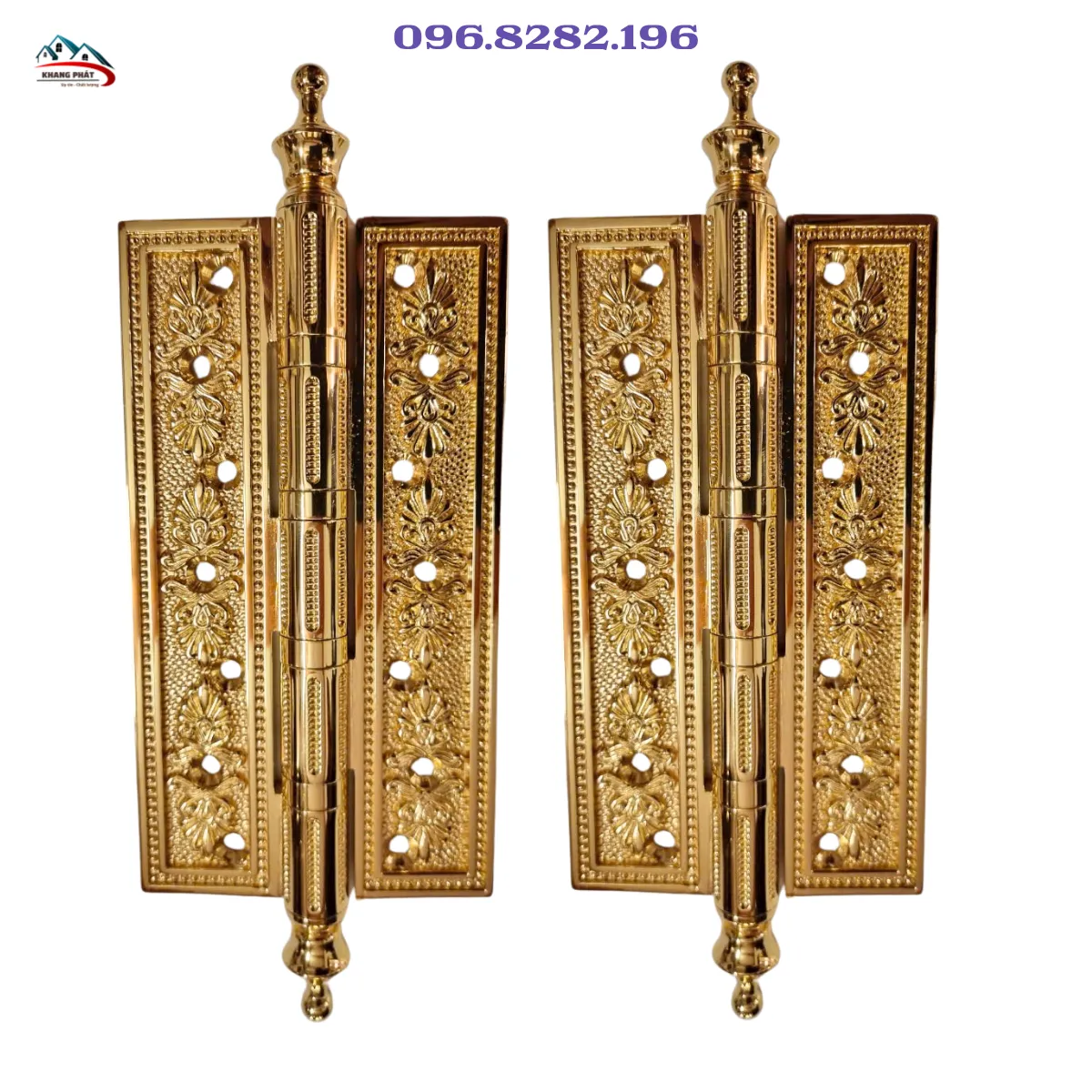 Bản lề lá bằng đồng thau cửa gỗ đại sảnh 20cm KP366