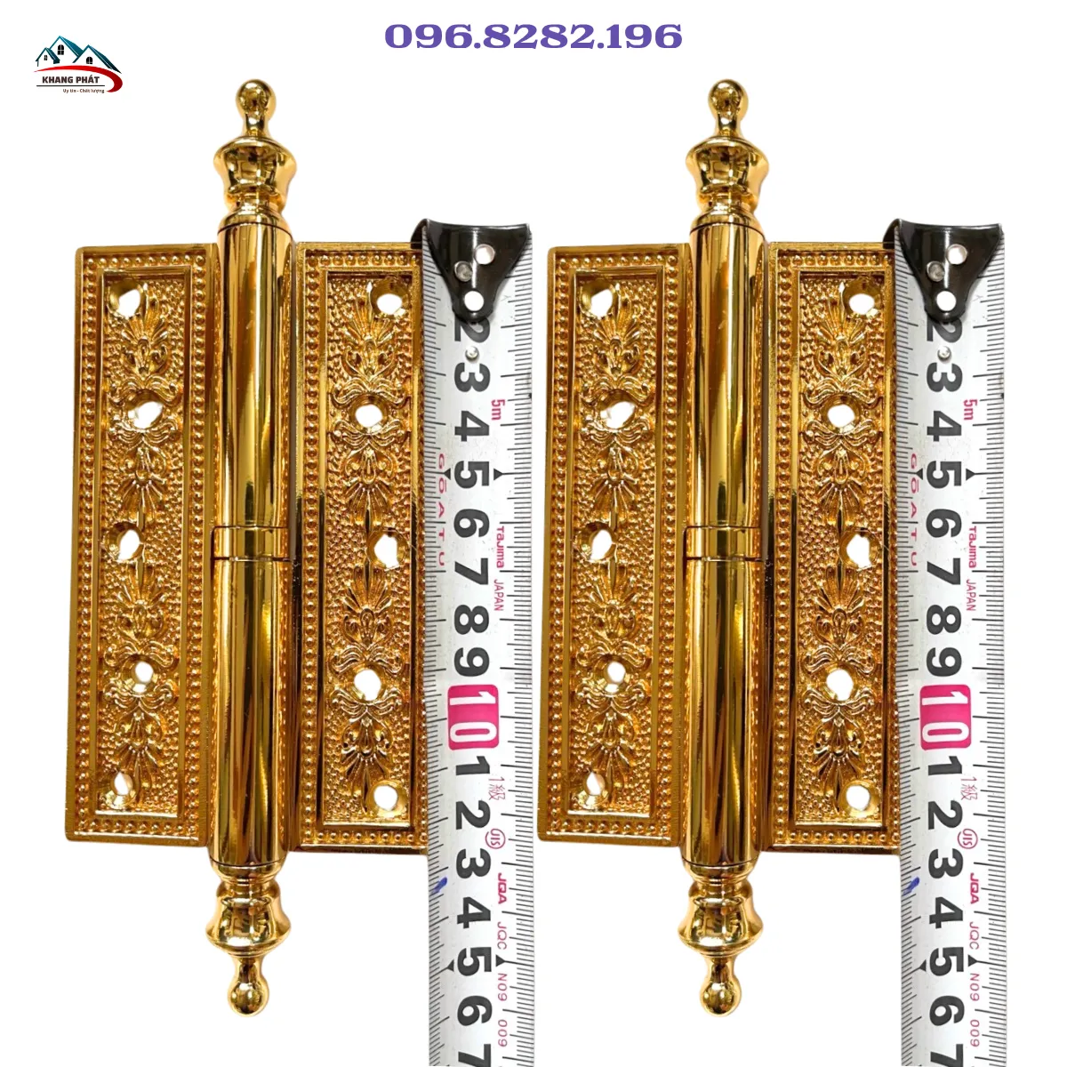 Bản lề cối bằng đồng thau cửa phòng gỗ 13 cm KP362