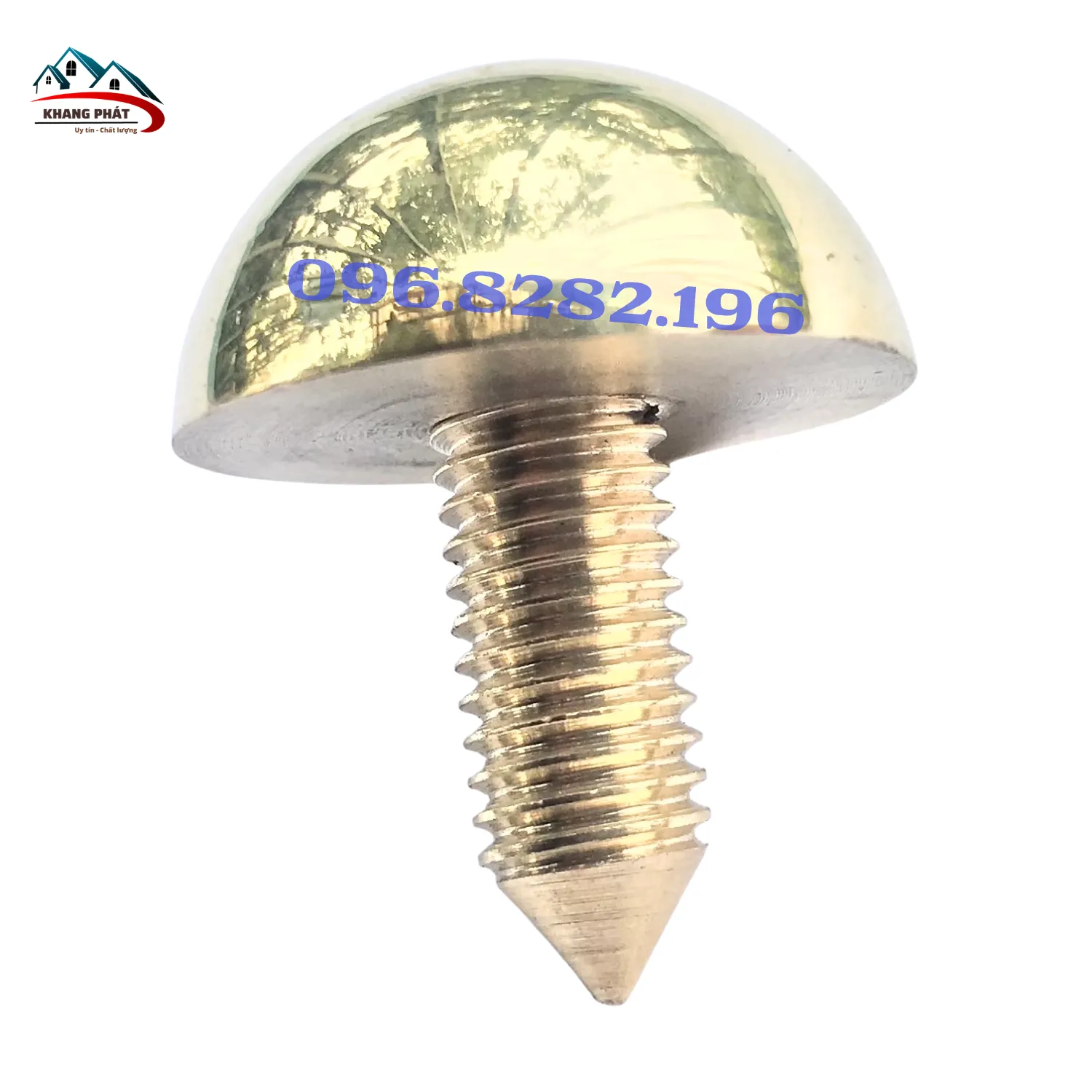 Đinh mũ đồng 25mm trang trí cửa cổng thanh lam nhựa cao cấp