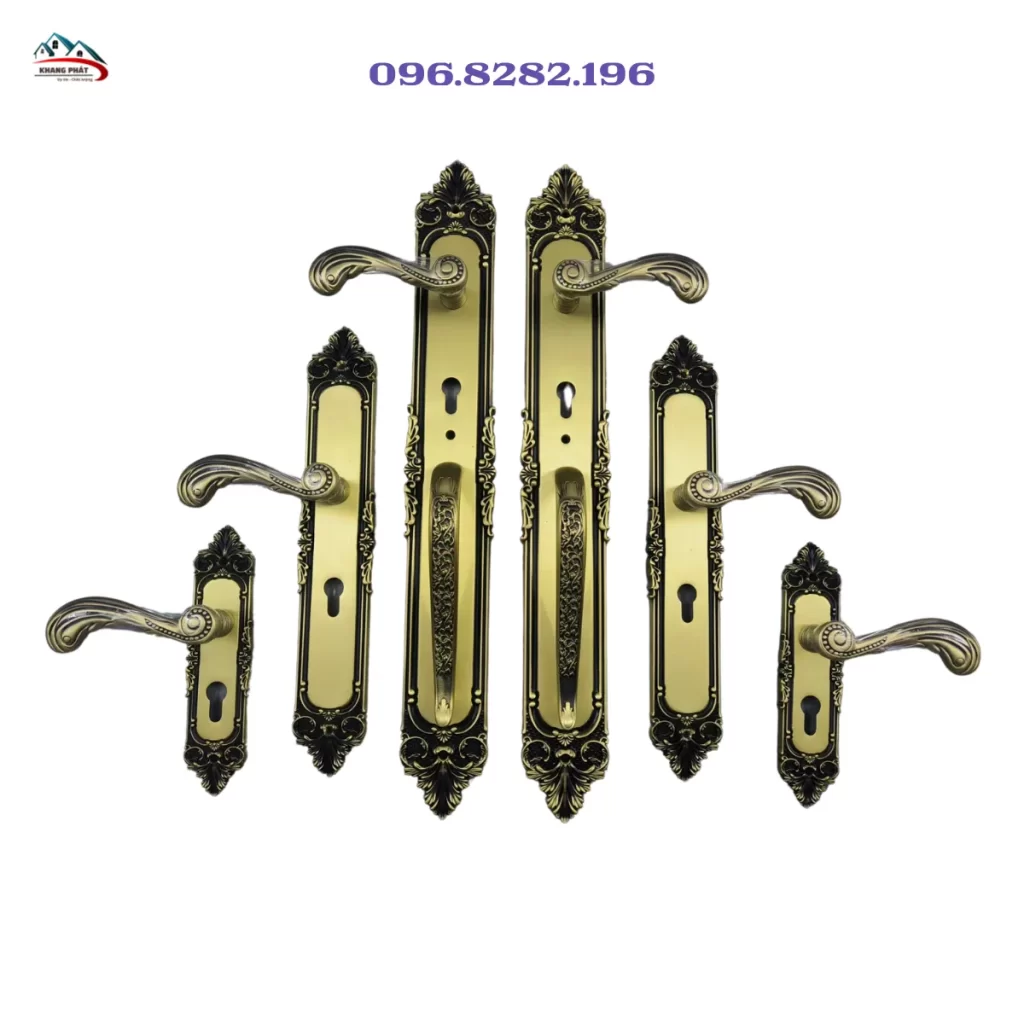 Khóa cửa đại sảnh bằng đồng KP1919-DFS thiết kế cổ điển sang trọng