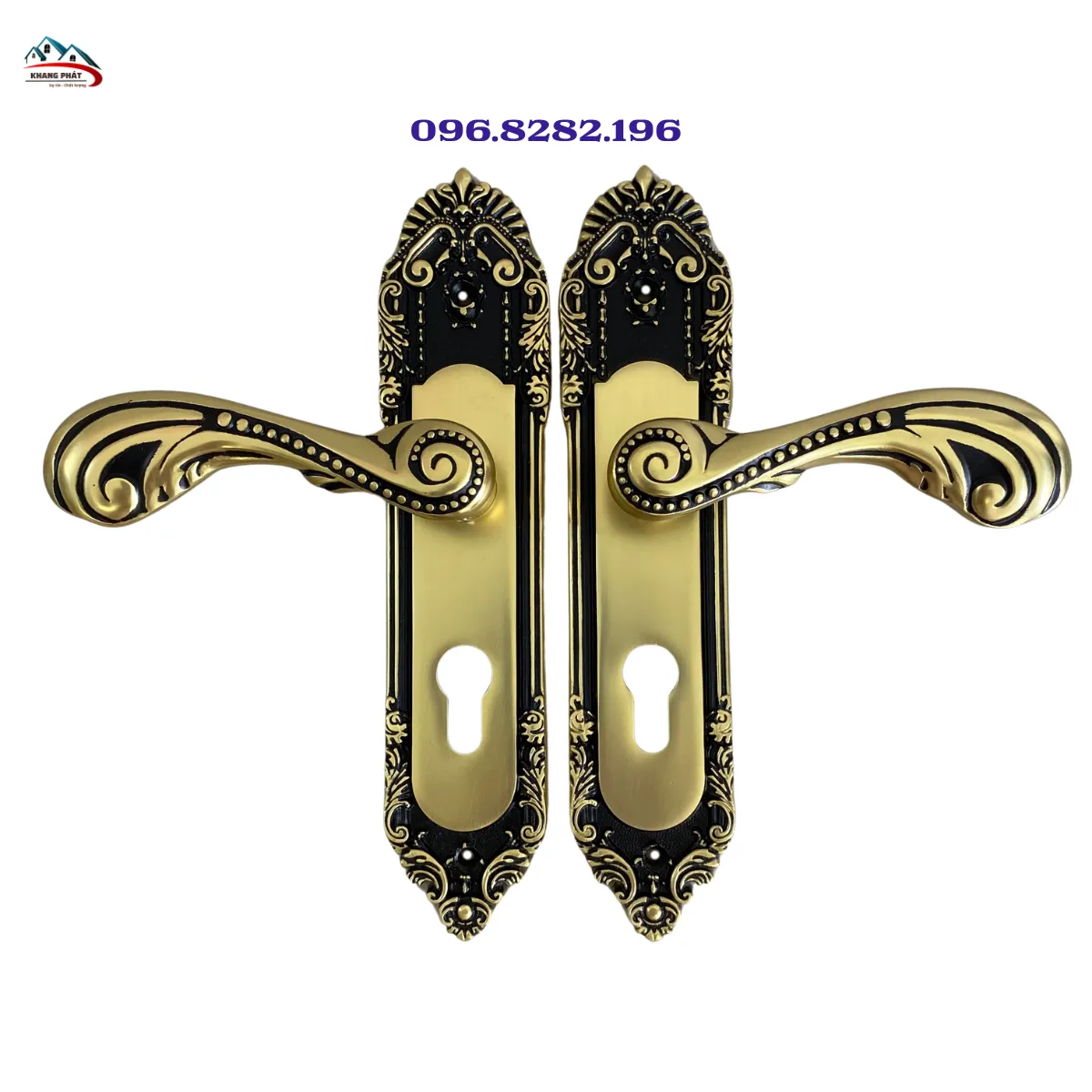 Khóa cửa phòng bằng đồng KP1818-DFS