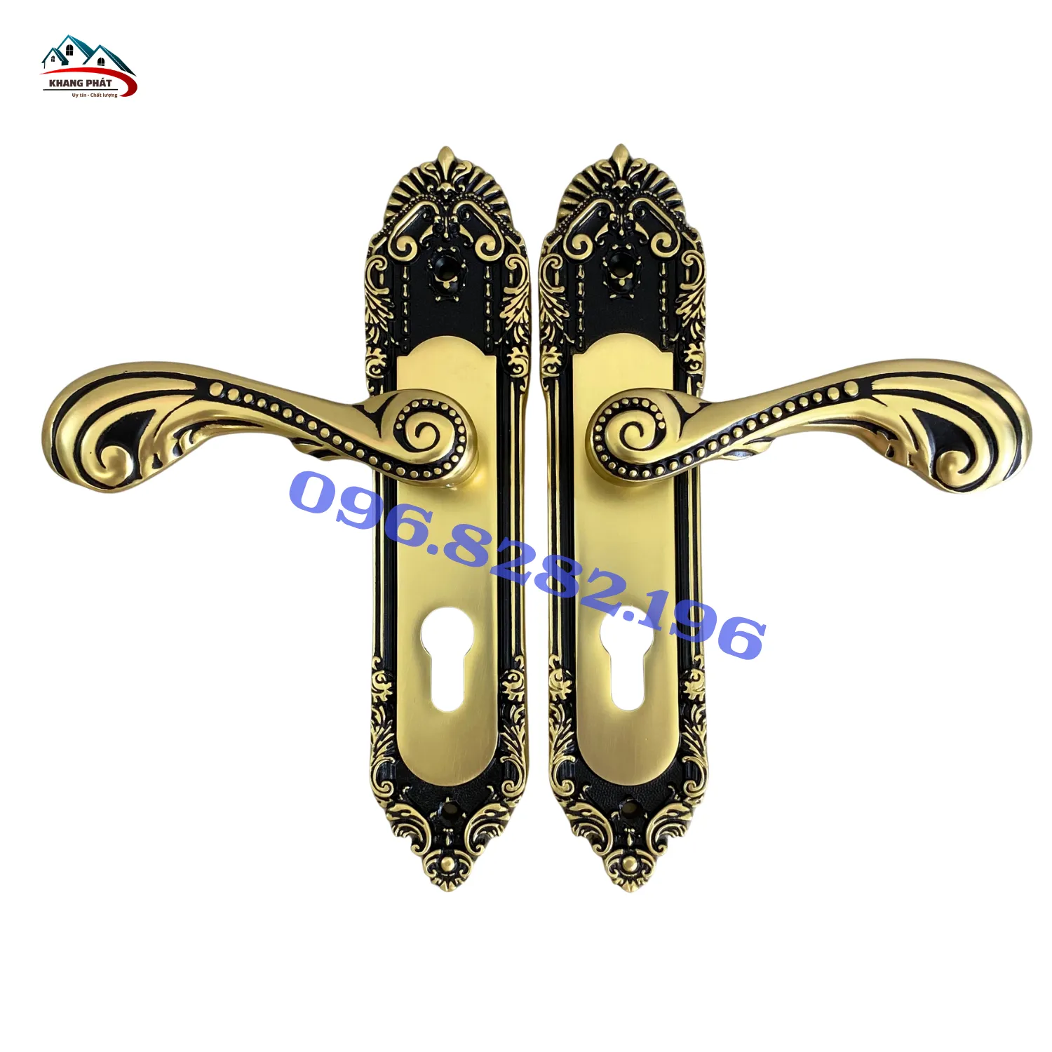Tổng quan khóa phòng tay gạt màu đen KP1818-DFS