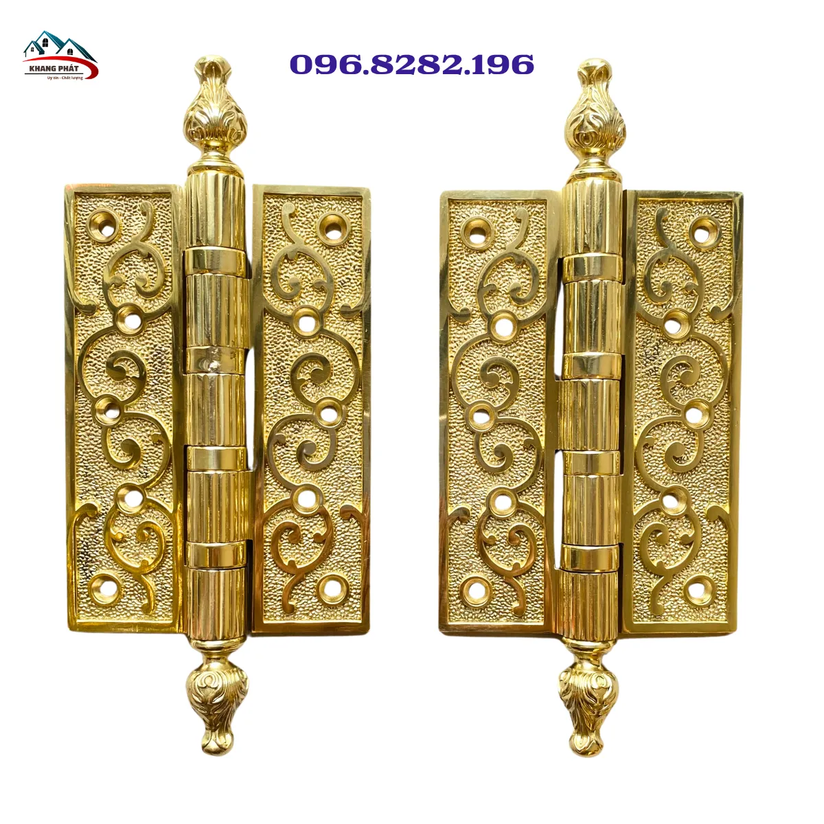 Bản lề cửa gỗ bằng đồng thau màu vàng cho cửa chính