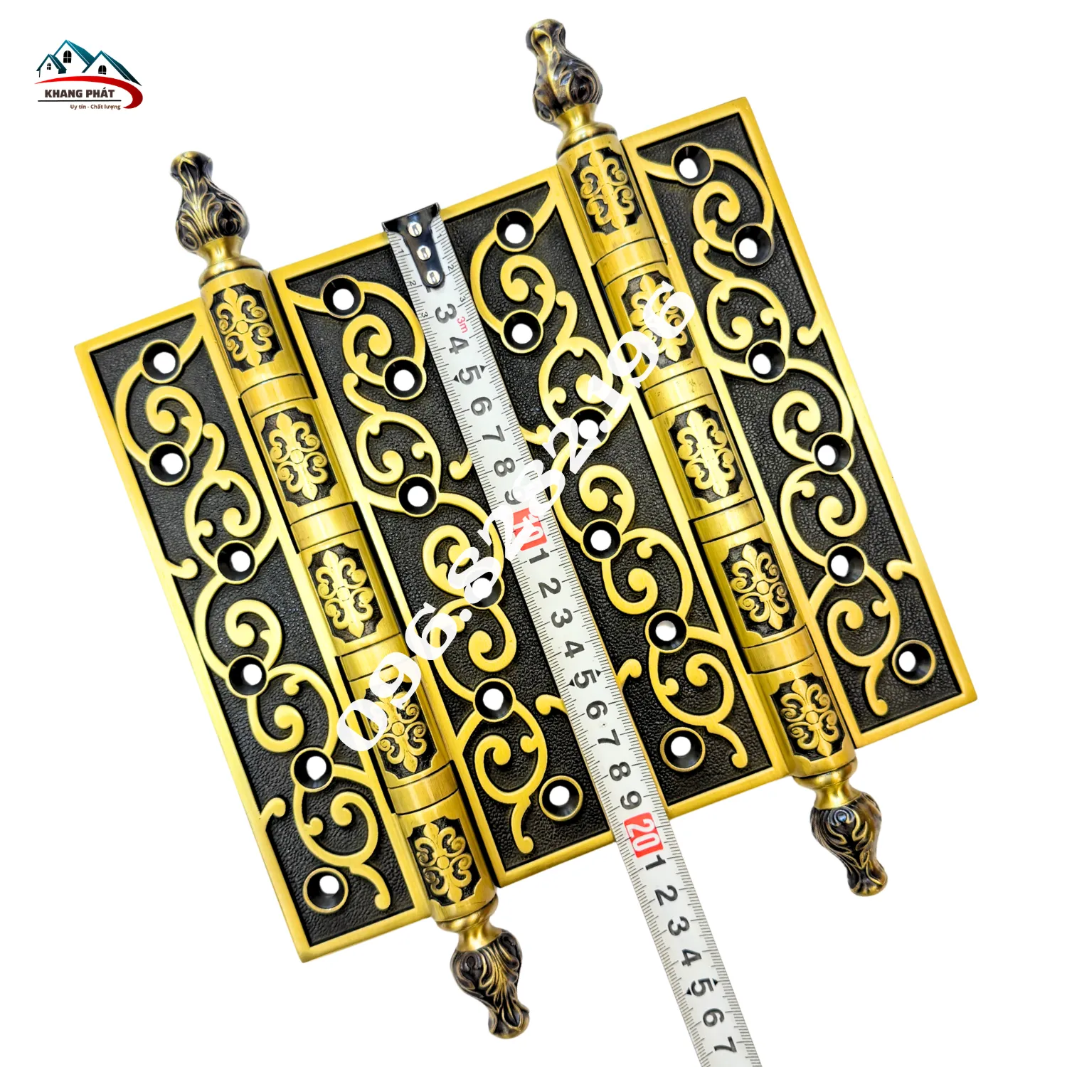 Bản Lề Lá Đồng 20cm KPLĐR120 màu rêu cổ