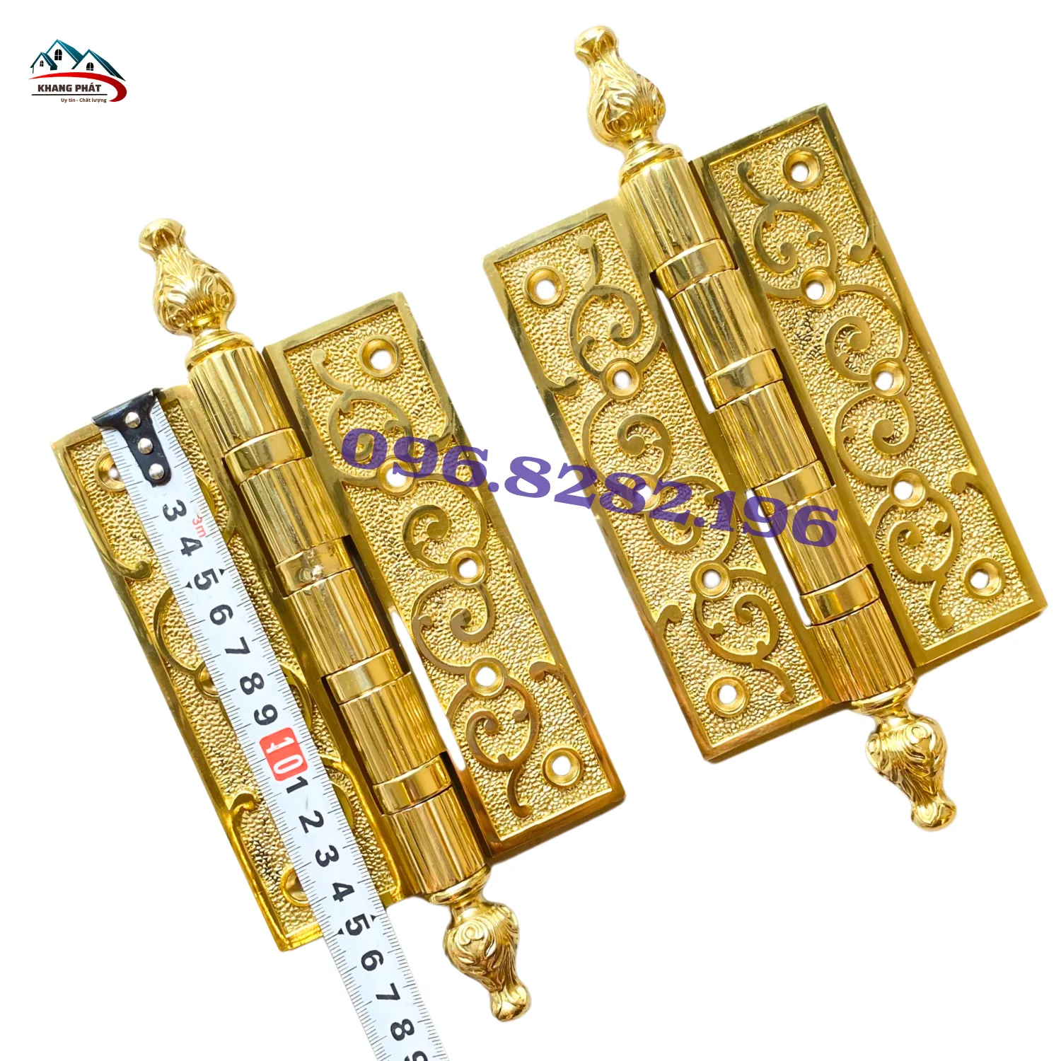 bản lề lá hoa dây 15cm đồng thau KP-LĐB215