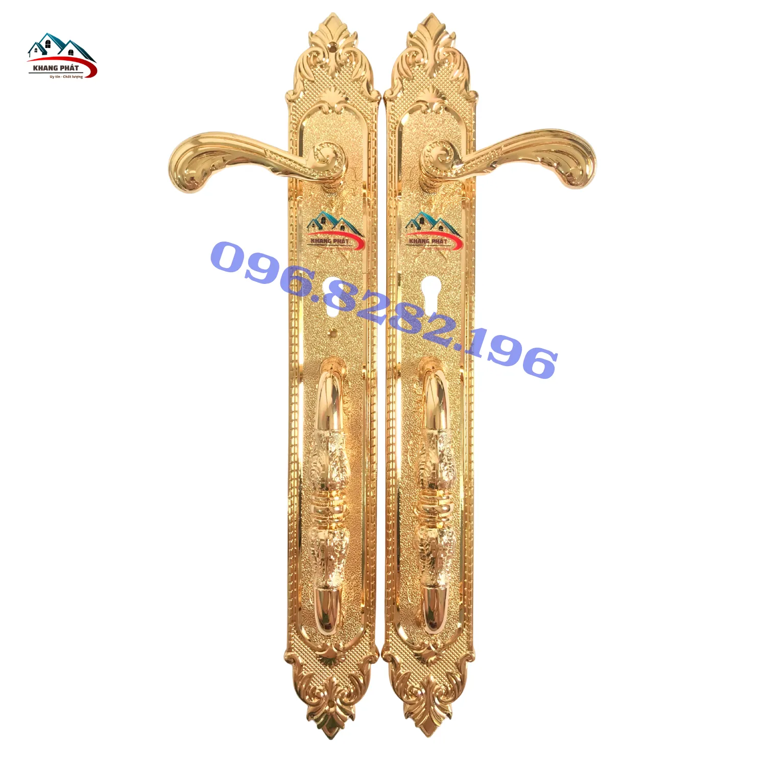 Khoá đại sảnh bằng đồng 60cm màu vàng 24K