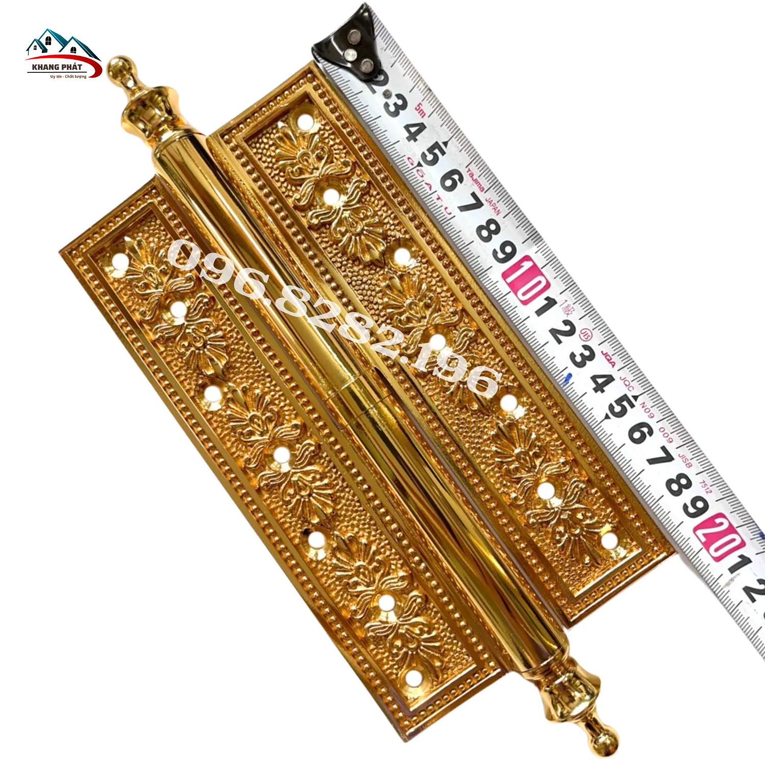 Bản lề cối đồng 20cm KP-LĐB820 hoa cúc bóng