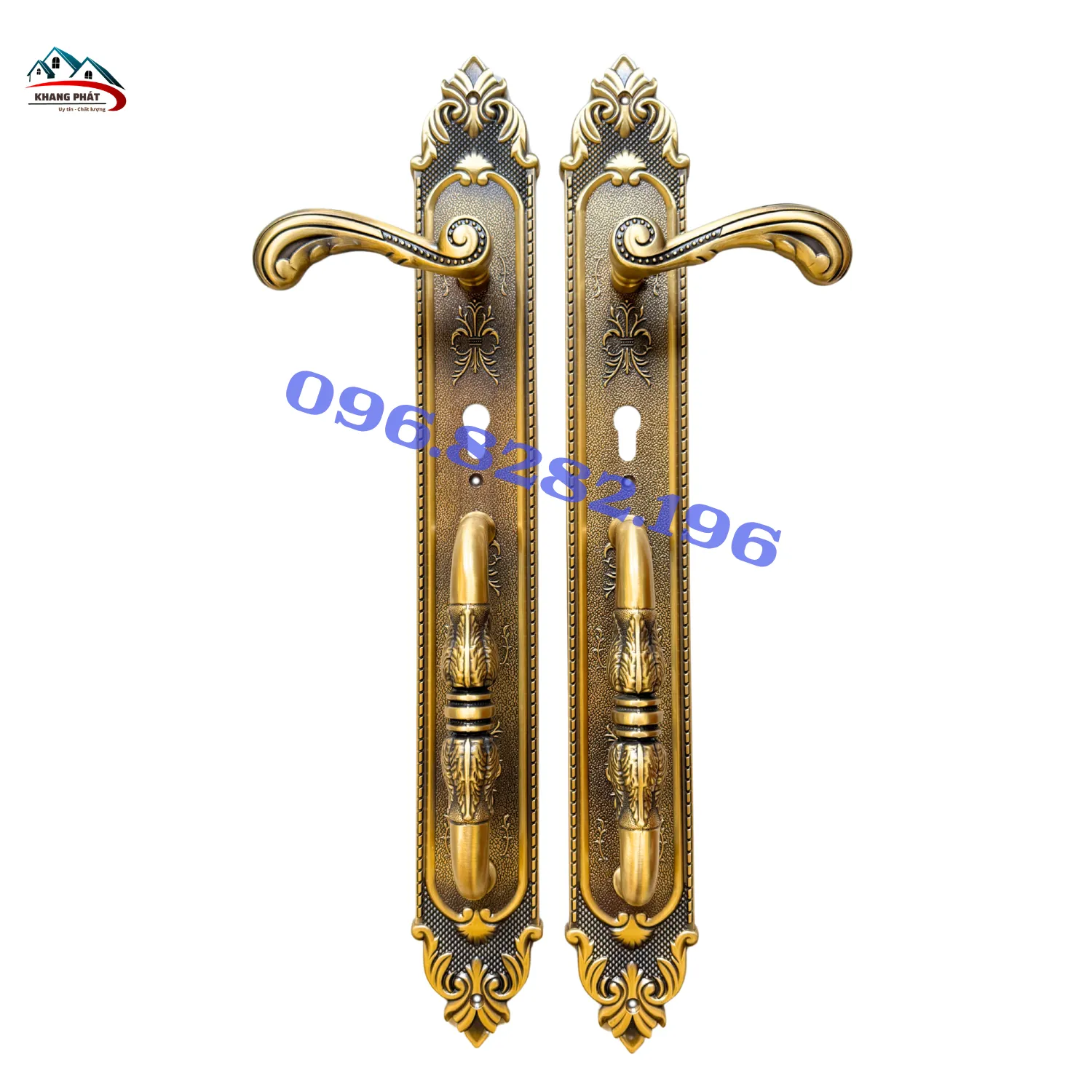 Khóa cửa đại sảnh KP7283 DFS bằng đồng dài 60cm cao cấp