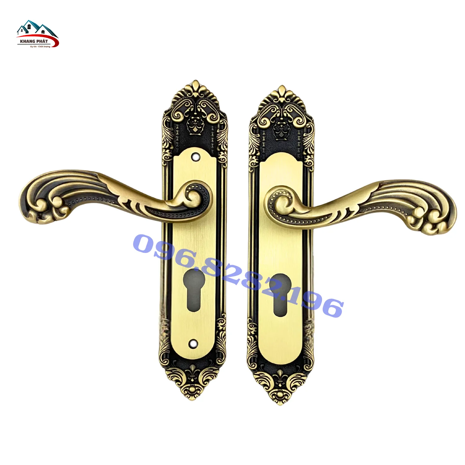 Khóa cửa phòng KP3232 Đồng Đen Dài 25cm