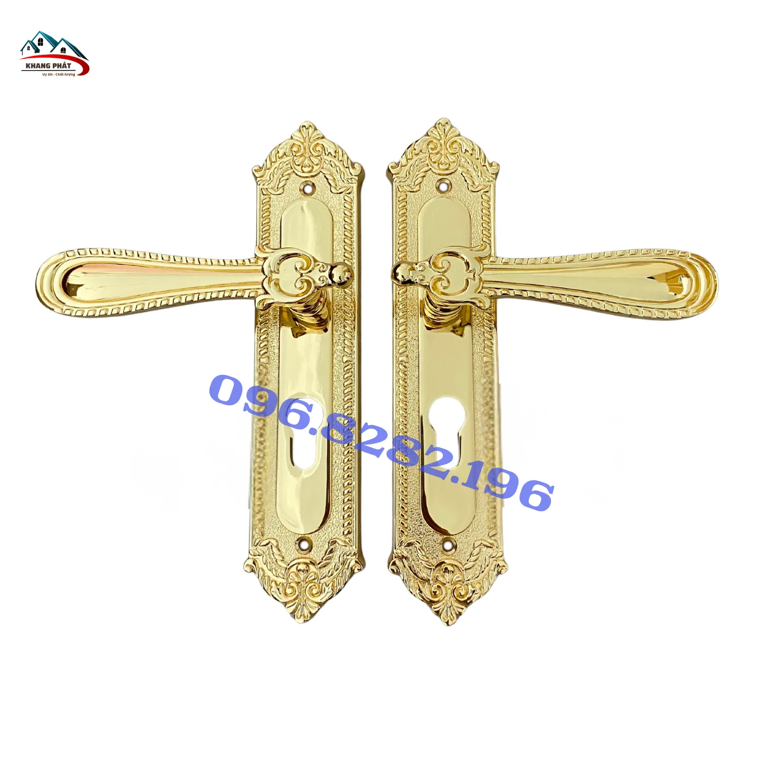 Khoá cửa phòng KP666 đồng vàng 24K cao cấp cho biệt thự