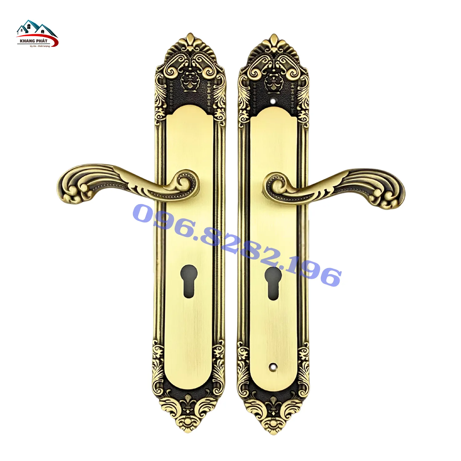 Khóa cửa chính KP3232 Đồng Đen Dài 40cm