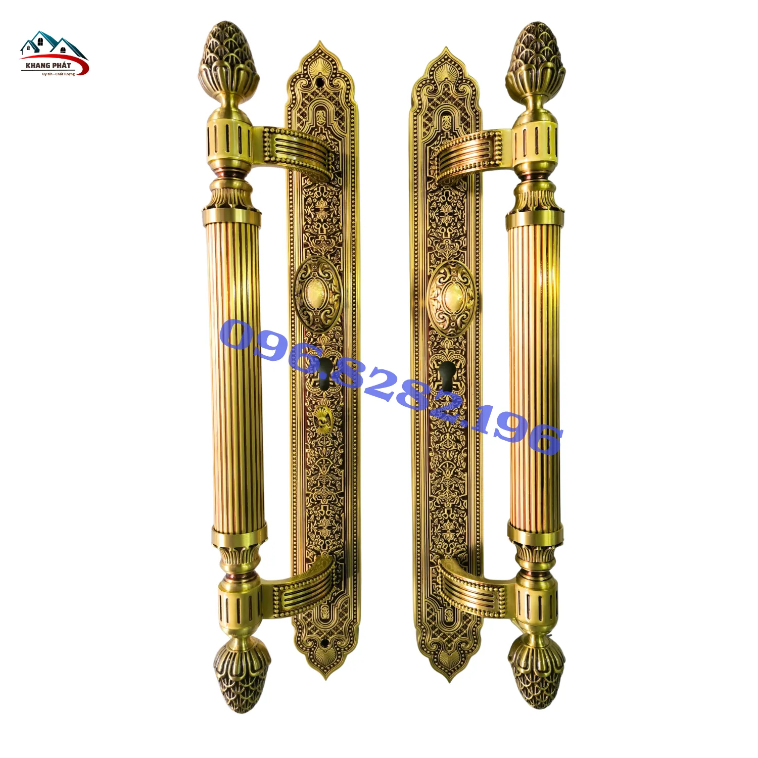Khoá cửa đại sảnh KP998DFS màu đồng đen dài 60cm