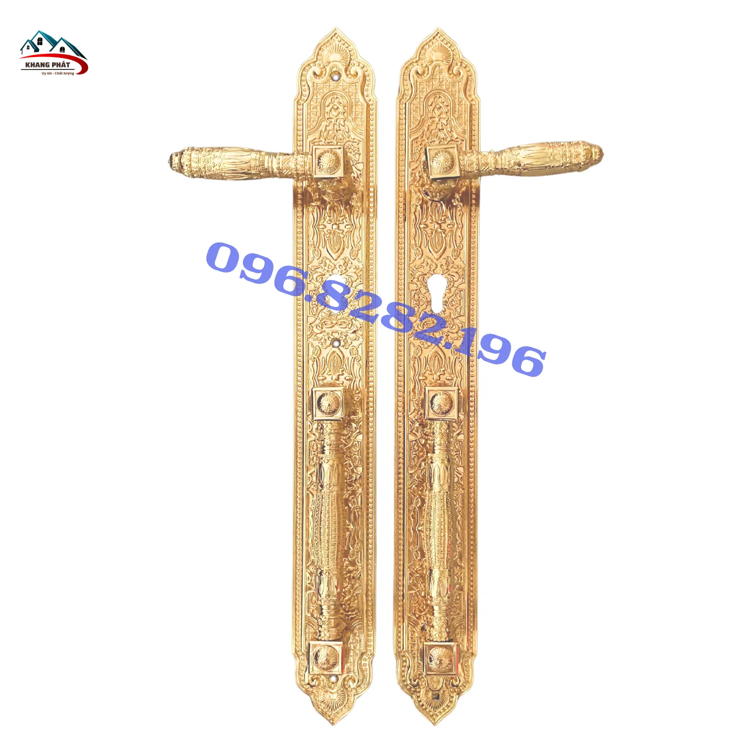 Khoá cửa đại sảnh KP999 đồng 24K dài 60cm