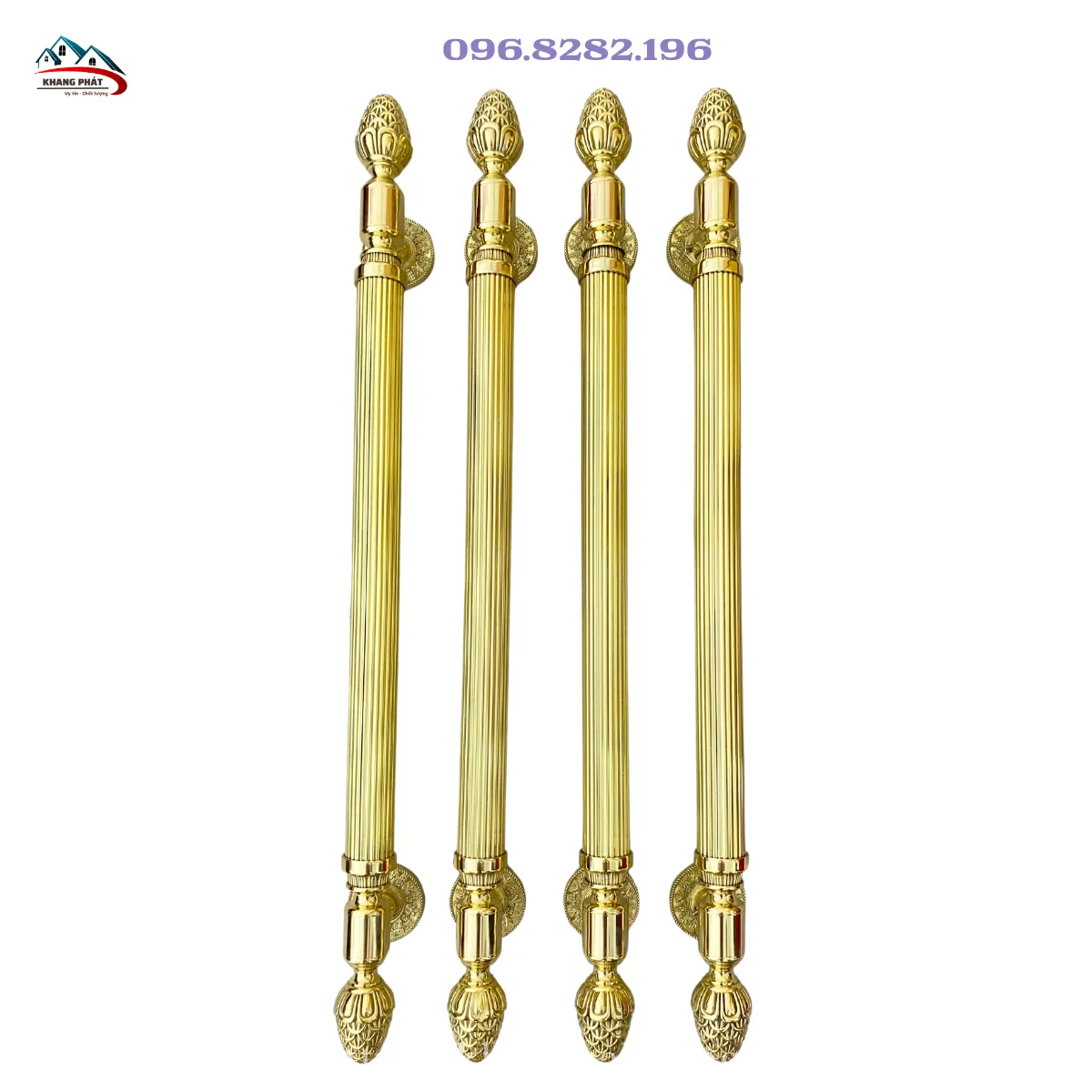 Tay kéo cửa đồng chóp thông dài 60–80cm