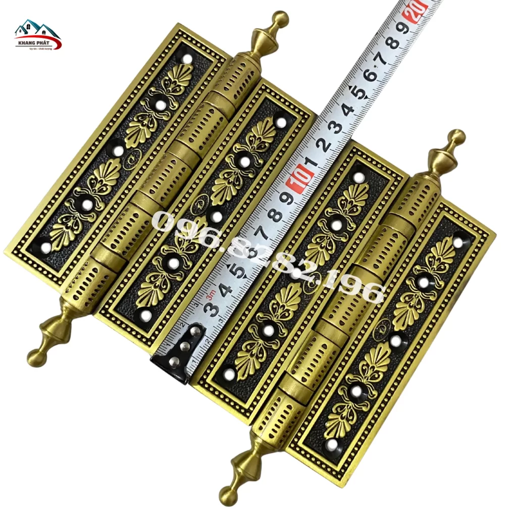 Bản lề đồng hoa văn màu đen rêu cổ điển